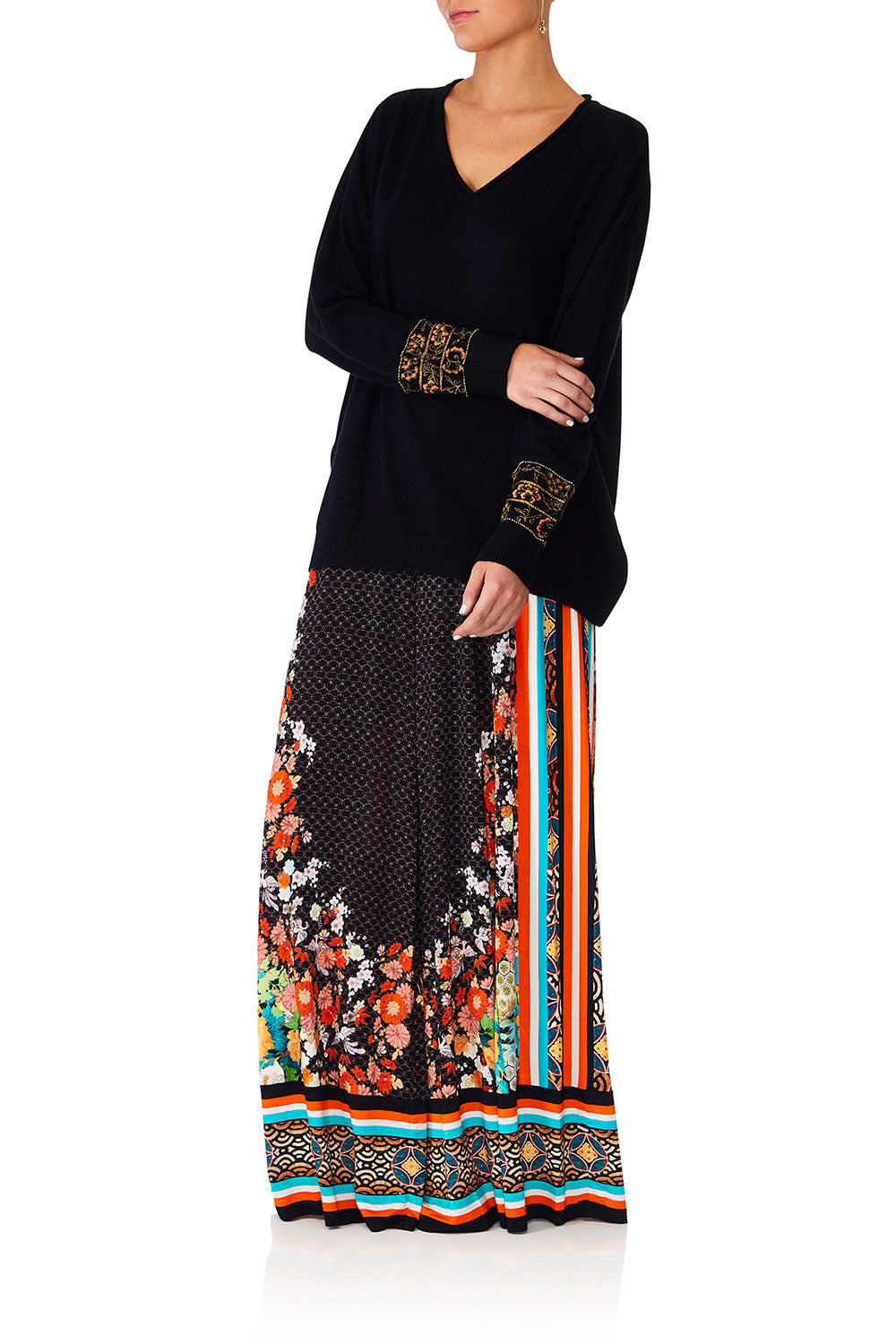 CAMILLA GALAXY GIRL LOOSE FIT V NECK JUMPER