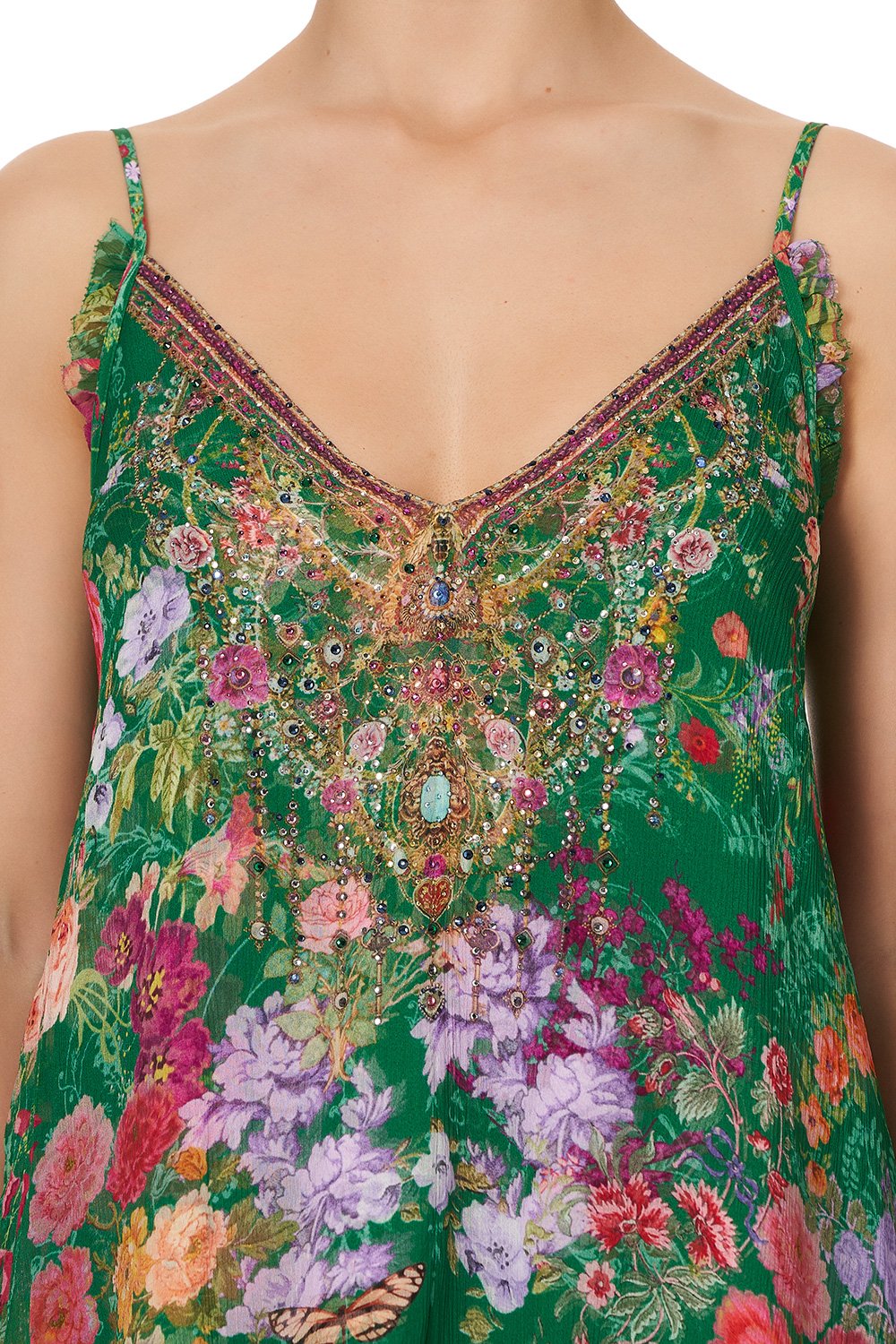 GATHERED CAMI WITH ADJUSTABLE STRAPS DIARIES FROM A VILLA