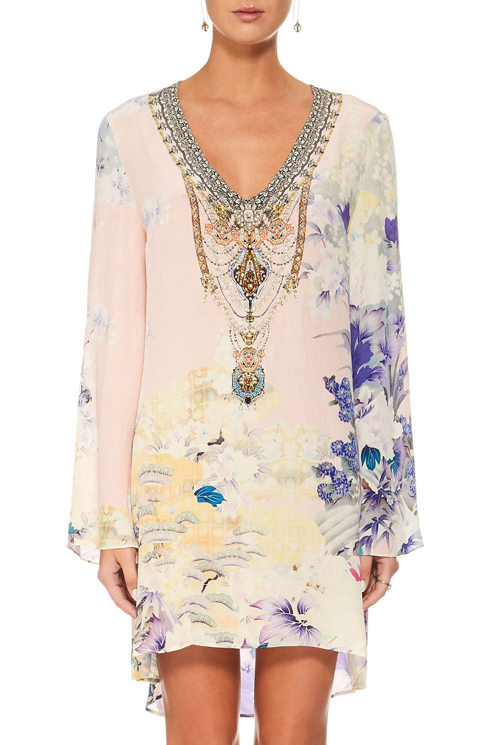 CAMILLA HARAJUKU HEIRESS V-NECK SCOOP BACK DRESS