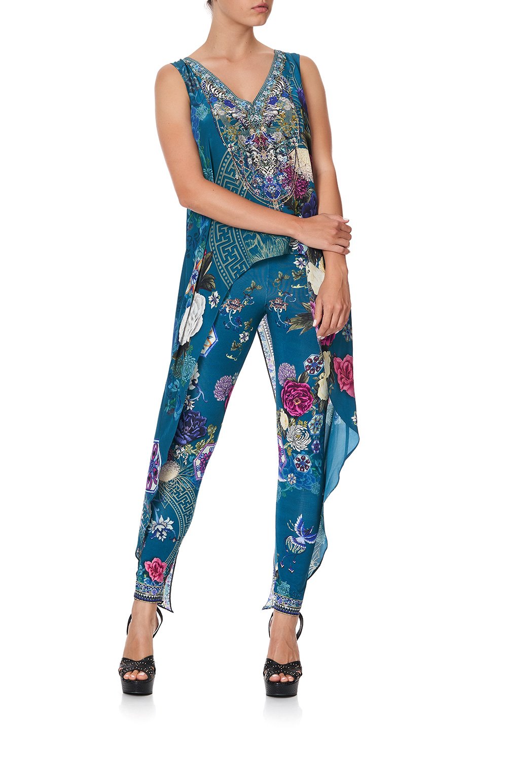 HIGH LOW CROSS OVERLAY TOP LUNAR GAZING