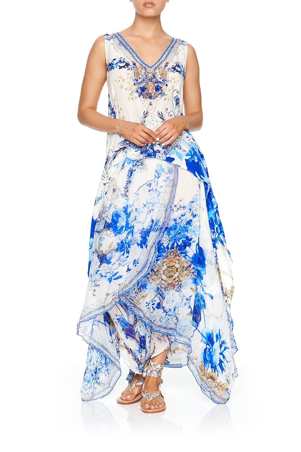 CAMILLA HIGH LOW CROSS OVERLAY TOP SAINT GERMAINE