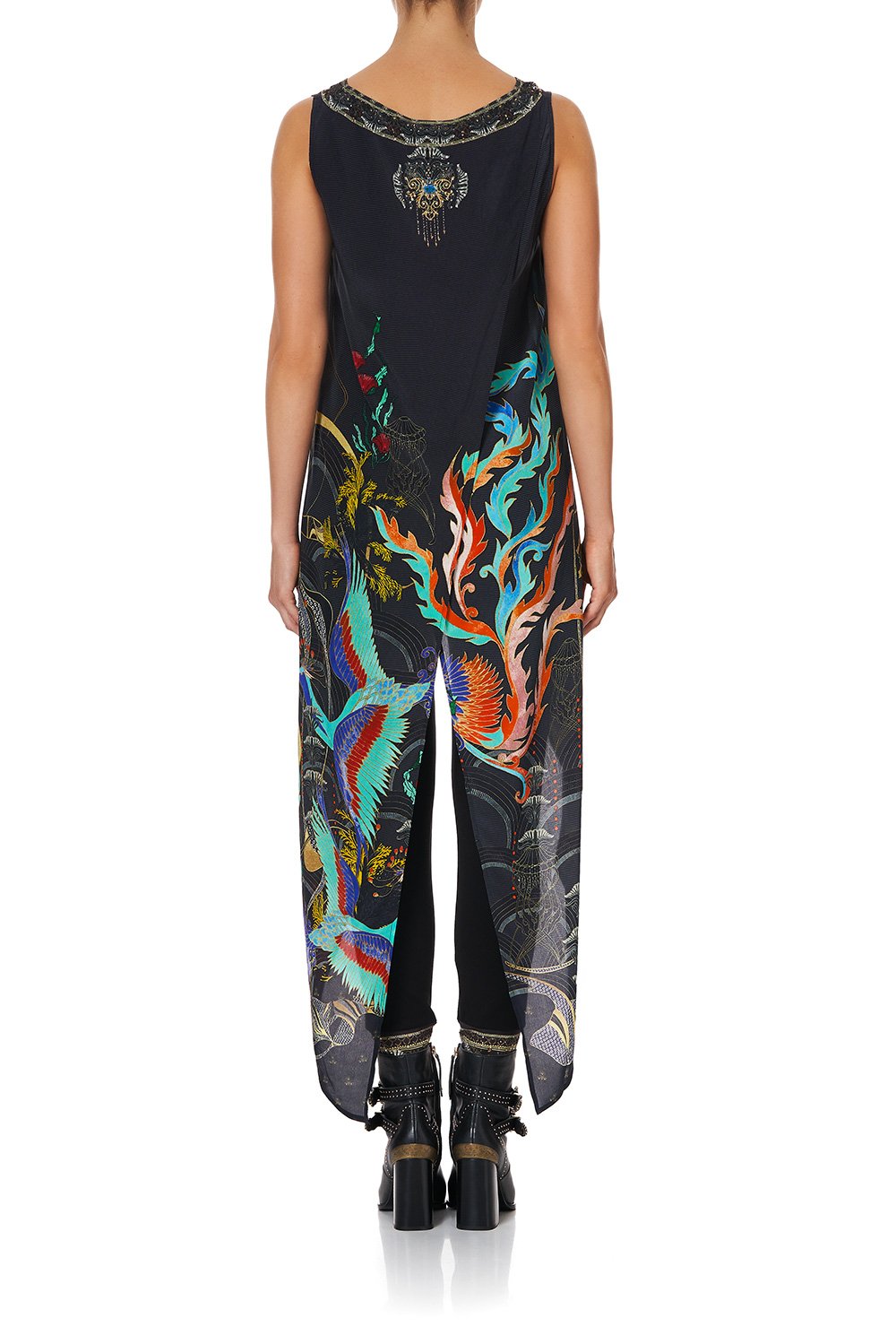 HIGH LOW CROSS OVERLAY TOP WISE WINGS