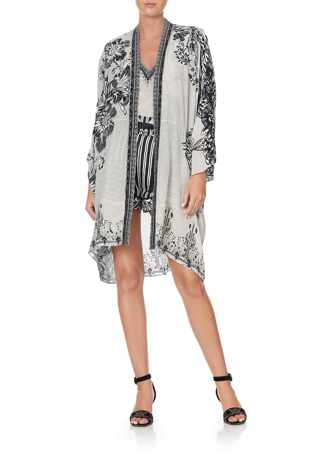 HIGH LOW HEM CASUAL JACKET SILVER LININGS