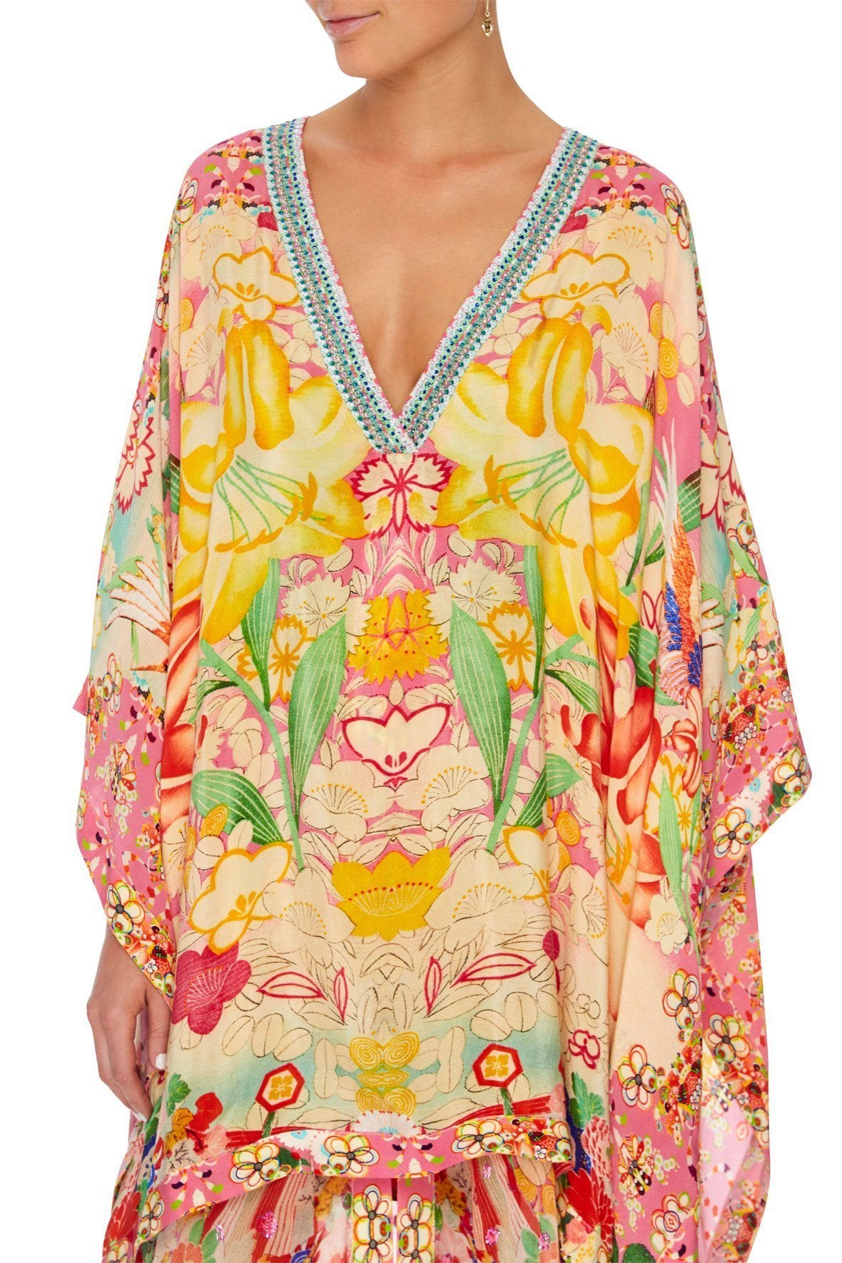 HIGH LOW HEM V-NECK KAFTAN KIMONO KISSES