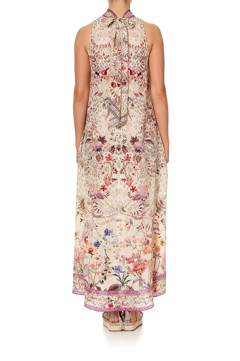 HIGH NECK DRESS WITH BACK NECK TIE DRIFTING DREAMER