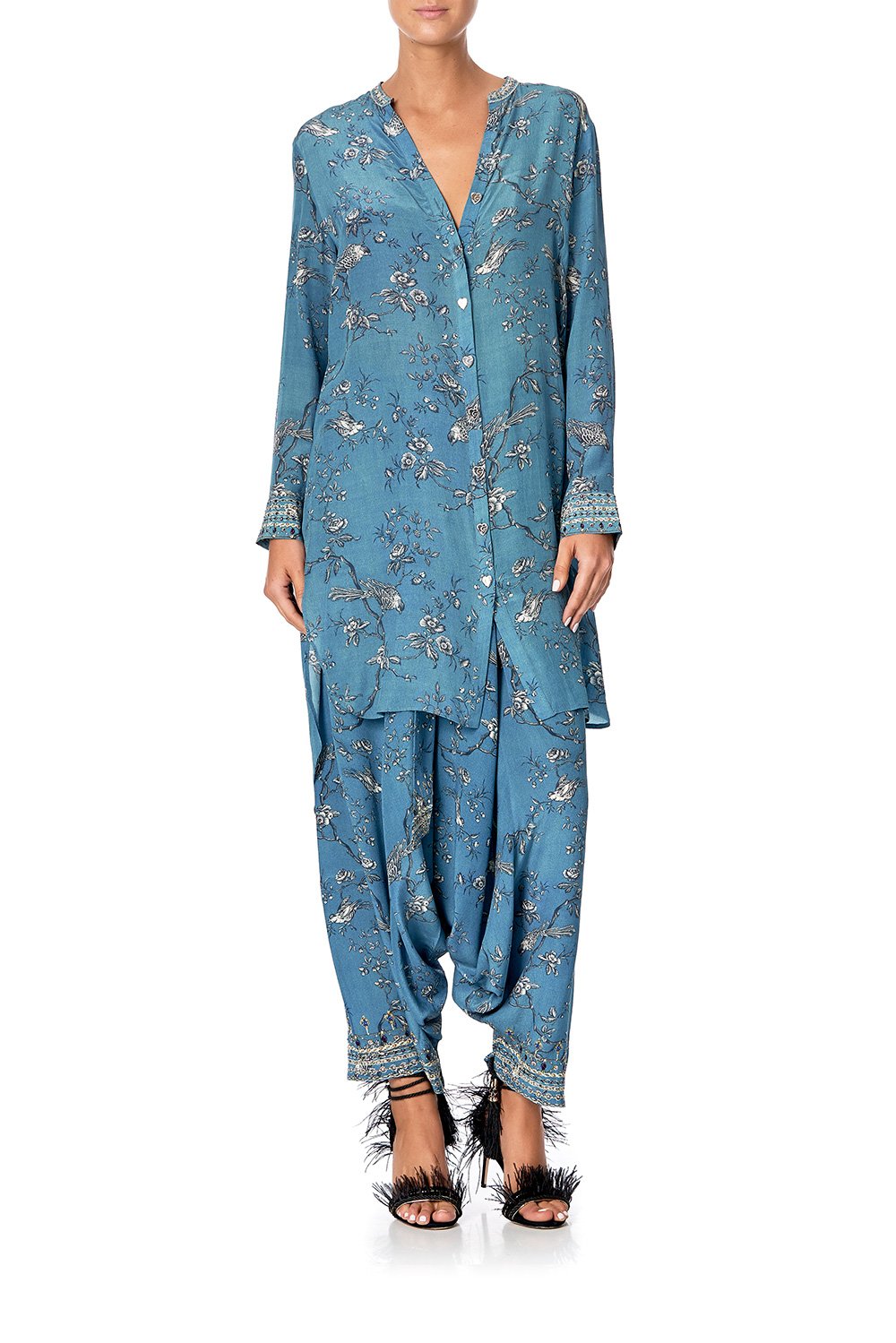 LONG LINE SHIRT WITH BUTTONS SOUTHERN BELLE