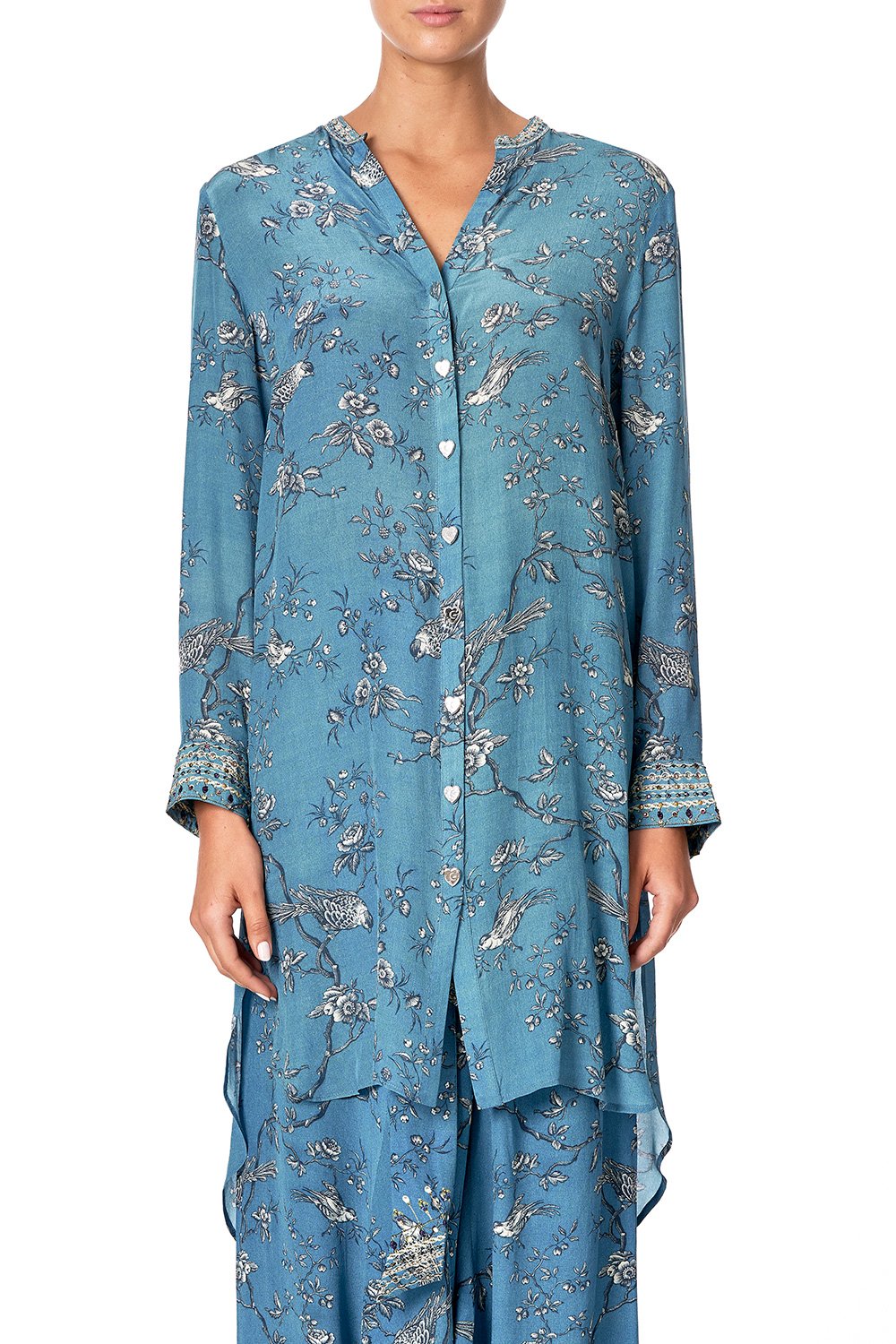 LONG LINE SHIRT WITH BUTTONS SOUTHERN BELLE