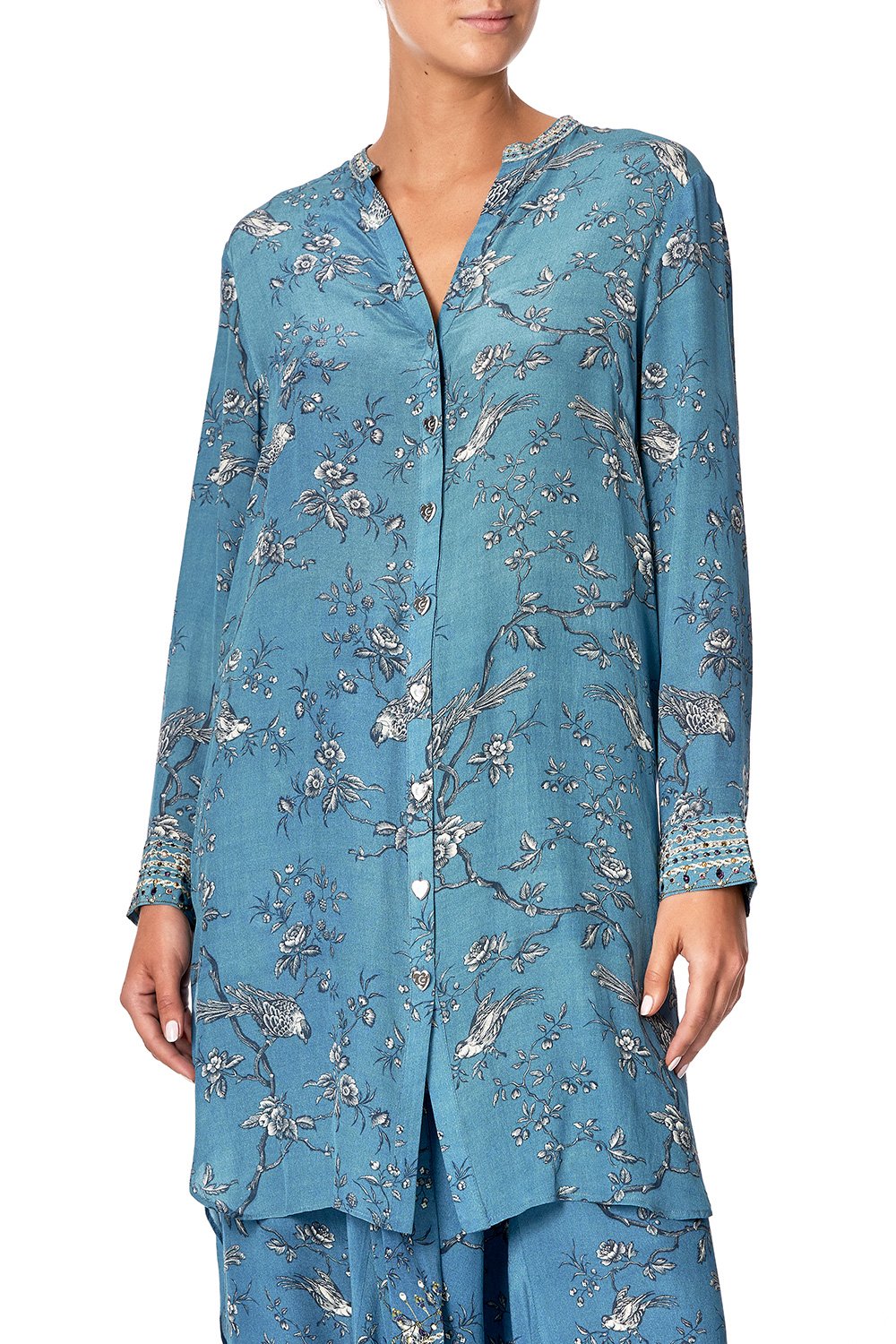 LONG LINE SHIRT WITH BUTTONS SOUTHERN BELLE