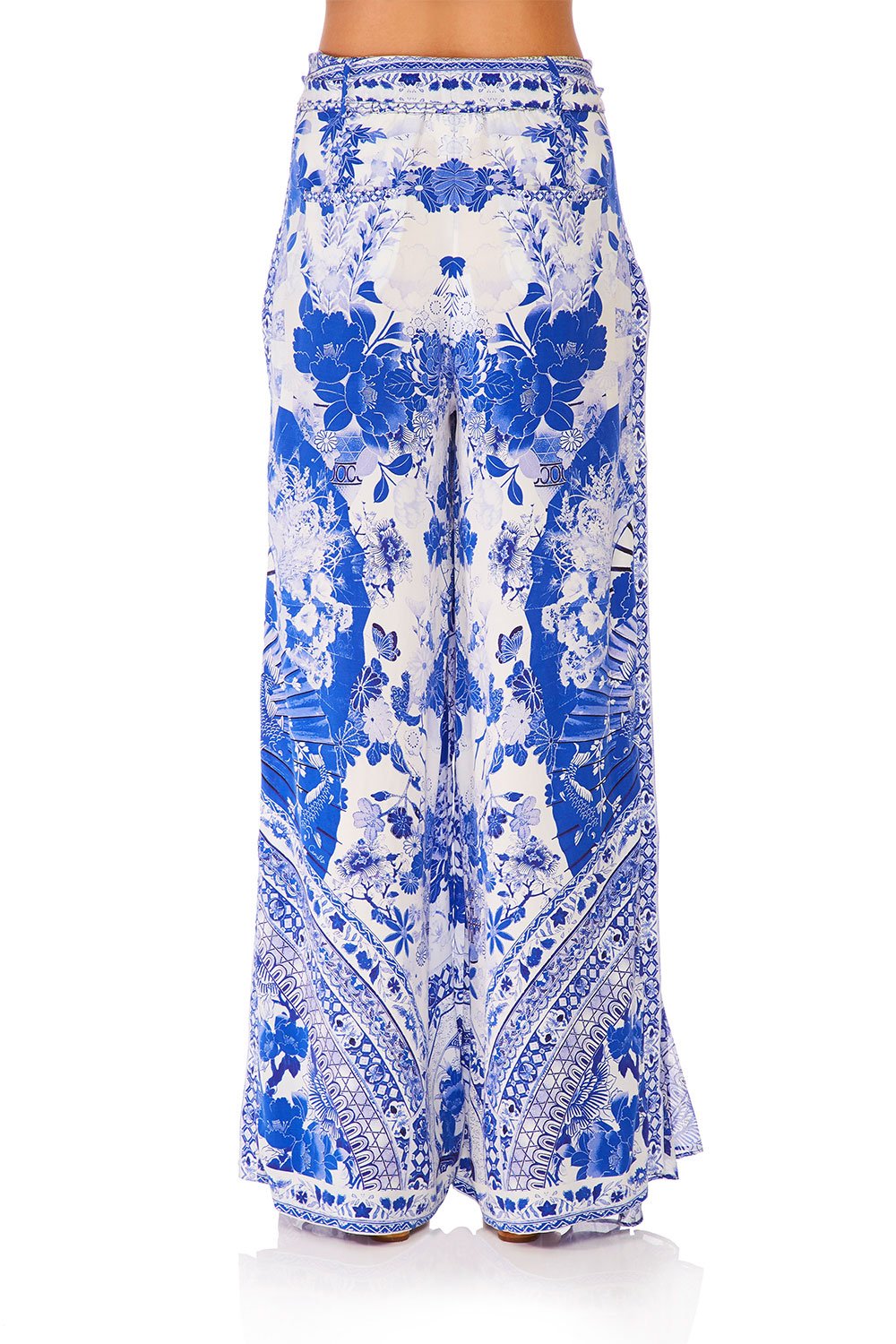 CAMILLA HIGH WAISTED TROUSER WITH GODET THE FAN SEA