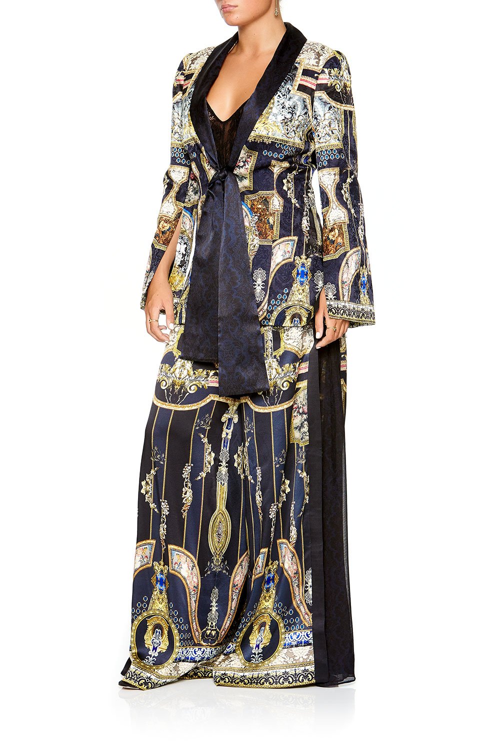 TIE FRONT JACKET MIDNIGHT MEETING