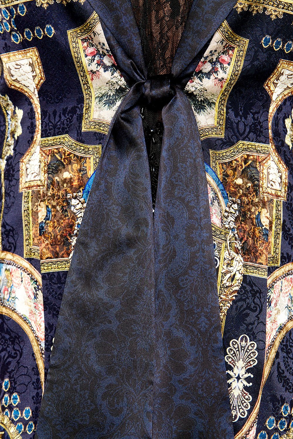 TIE FRONT JACKET MIDNIGHT MEETING