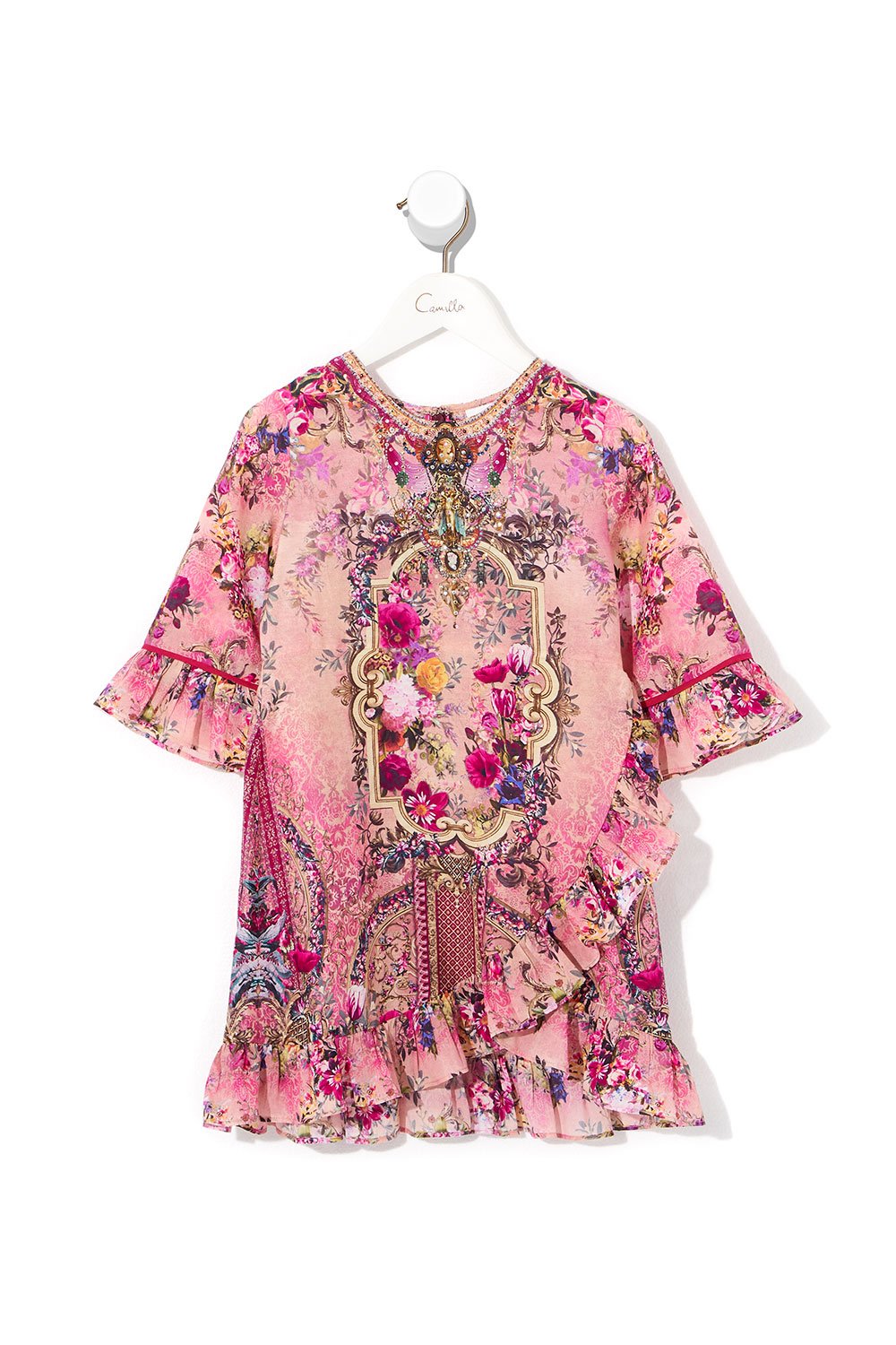 KIDS' WRAP DRESS WITH FRILL LA BELLE