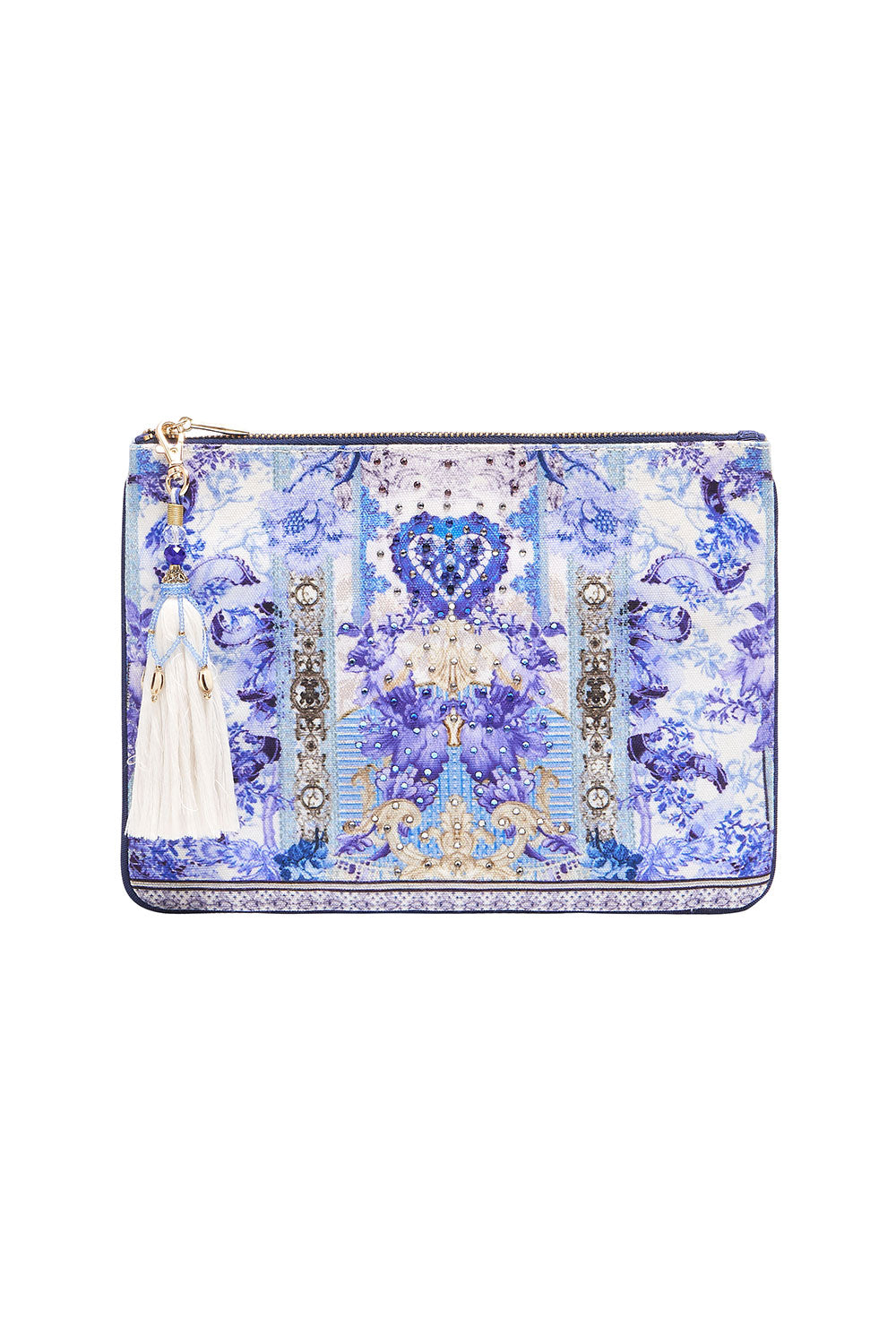 SMALL CANVAS CLUTCH PAINTED PROVINCIAL