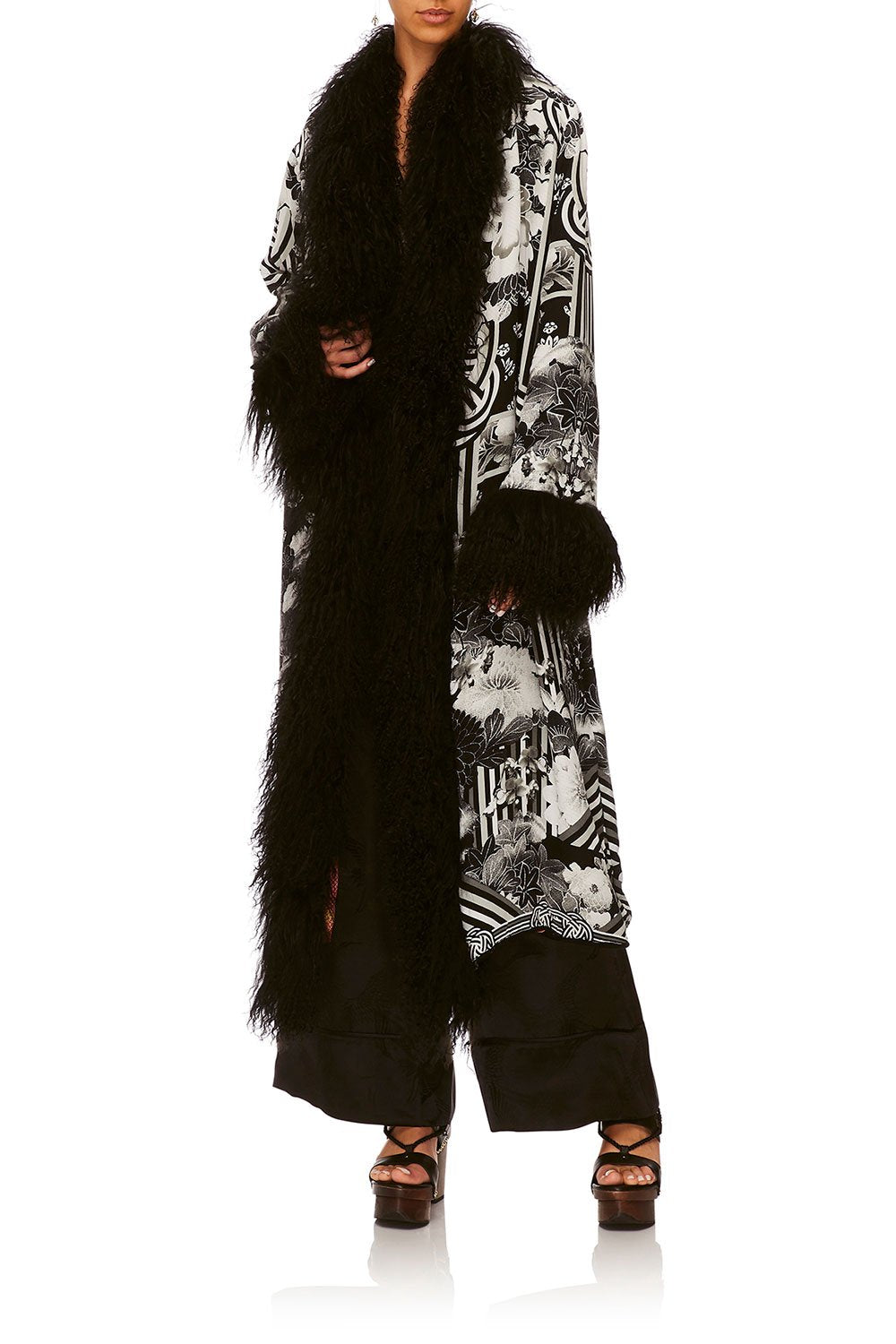 CAMILLA KISSING THE SUN JACQUARD LAYERING PIECE W TIE