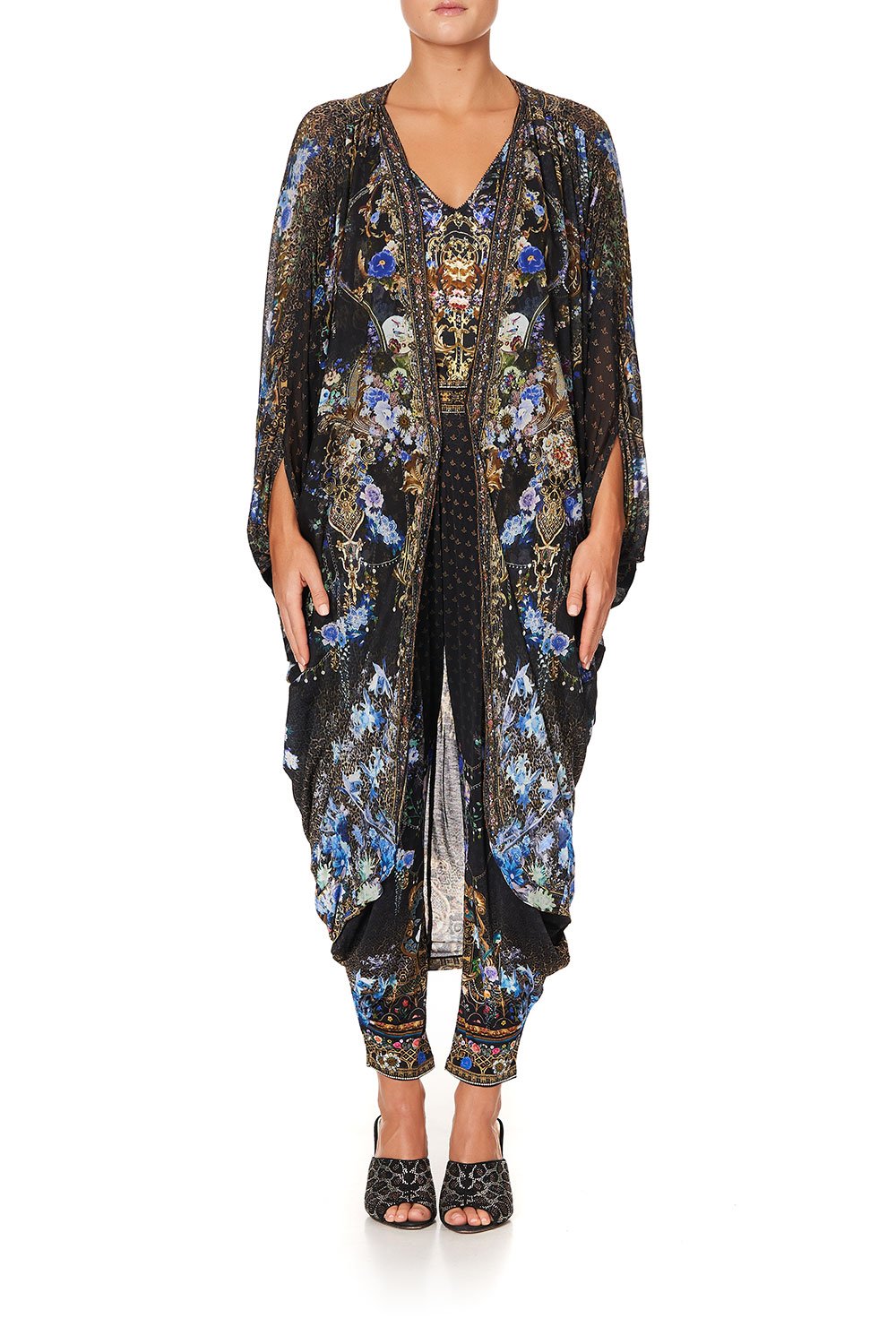 JERSEY BACK PANEL WITH SILK FRONT LONG LINE GATHERED LAYER PALACE PLAYHOUSE