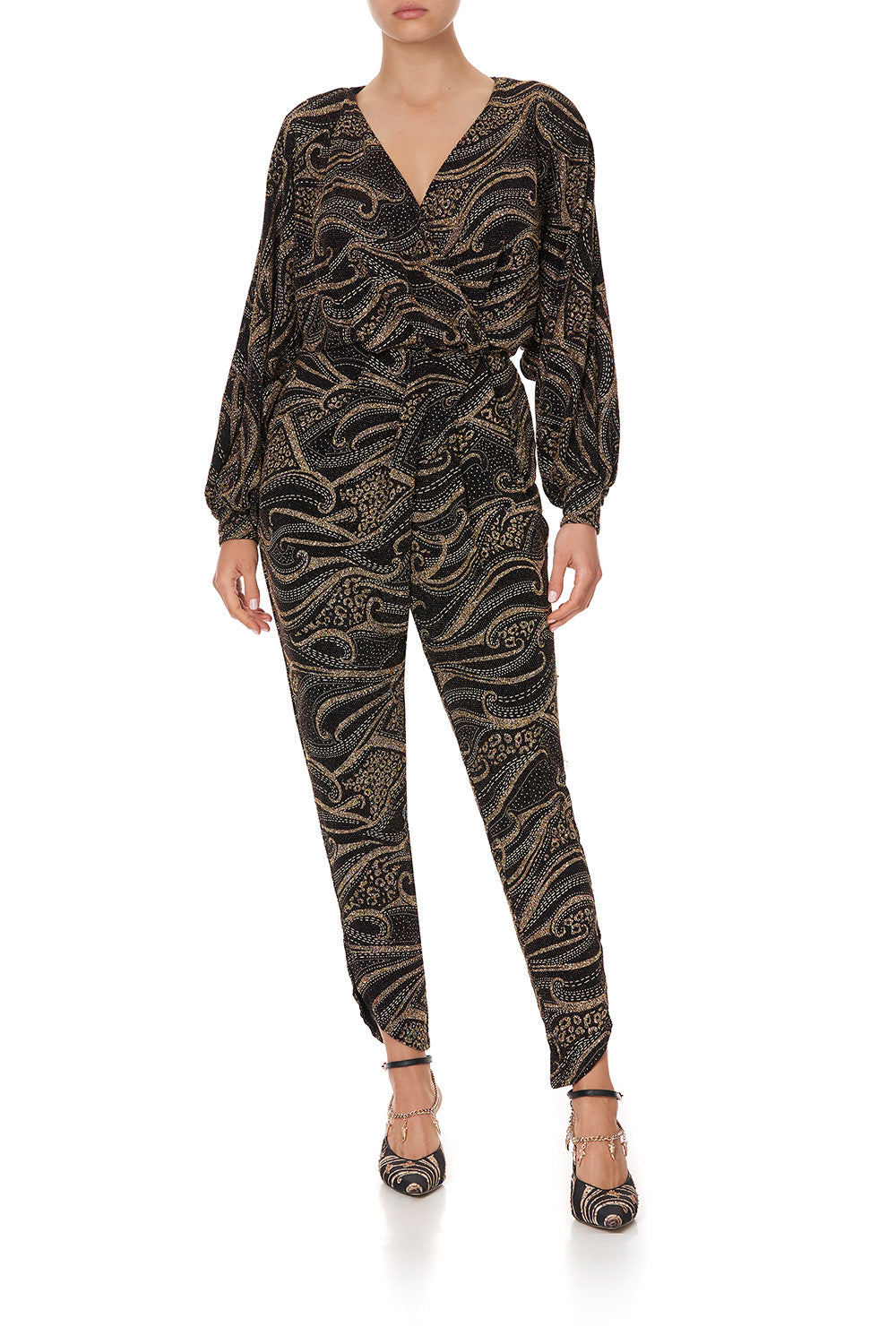 JERSEY TWIST FRONT JUMPSUIT STUDIO 54