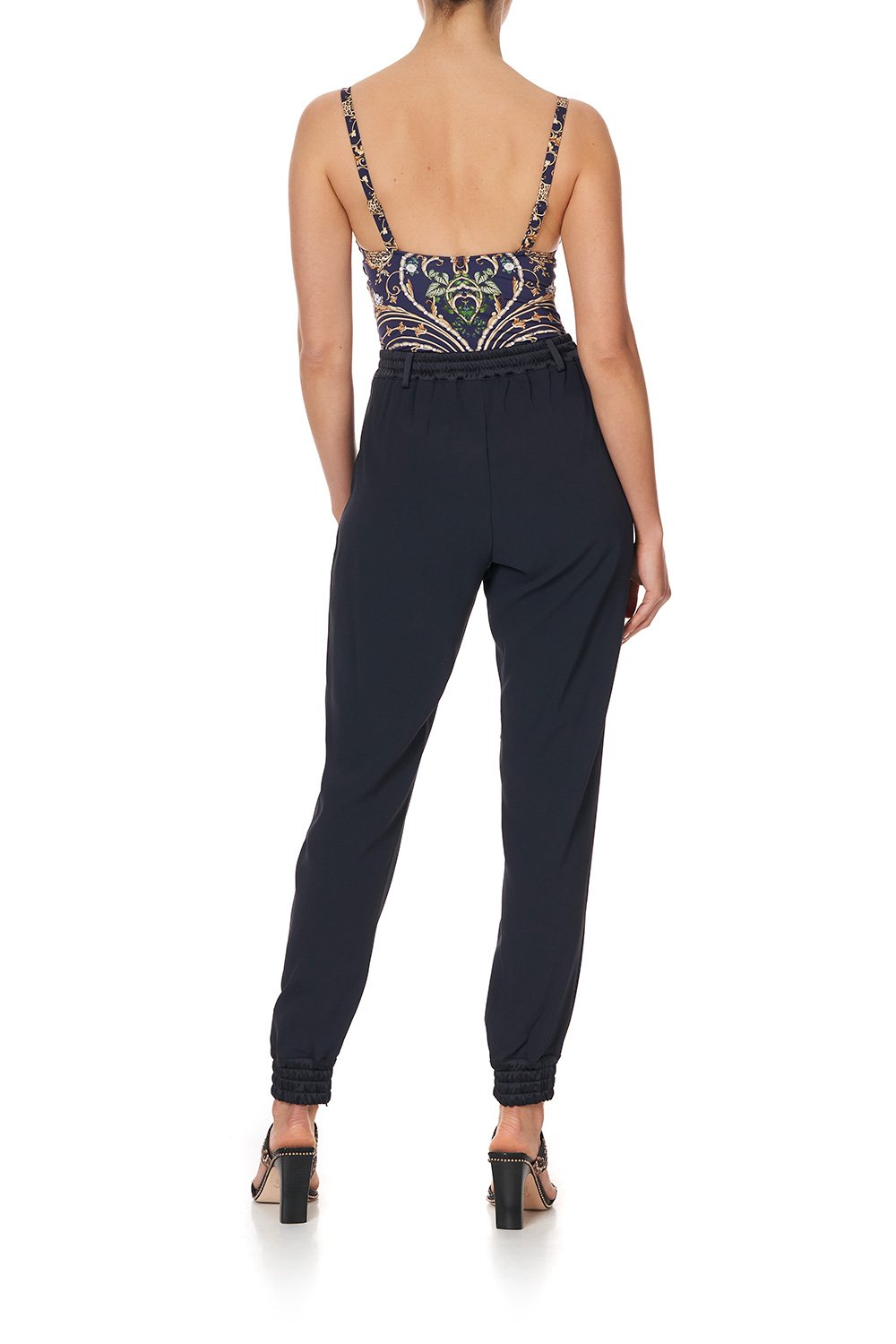 JOGGER WITH ENCASED ELASTIC CUFF SOLID NAVY