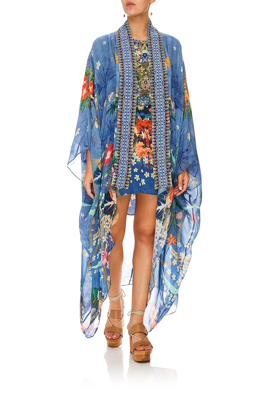 CAMILLA FARAWAY FLORALS KAFTAN LAYER