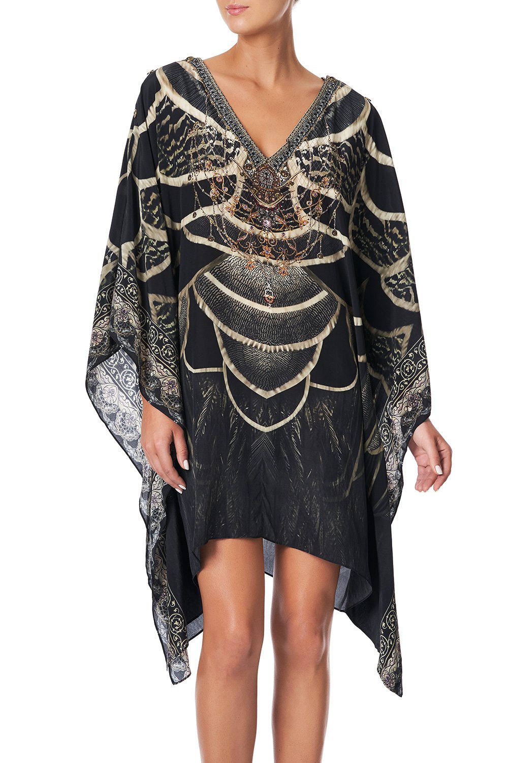 KAFTAN WITH BUTTON UP SLEEVES UNDER A FULL MOON