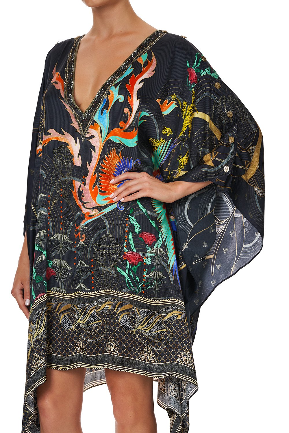KAFTAN WITH BUTTON UP SLEEVES WISE WINGS