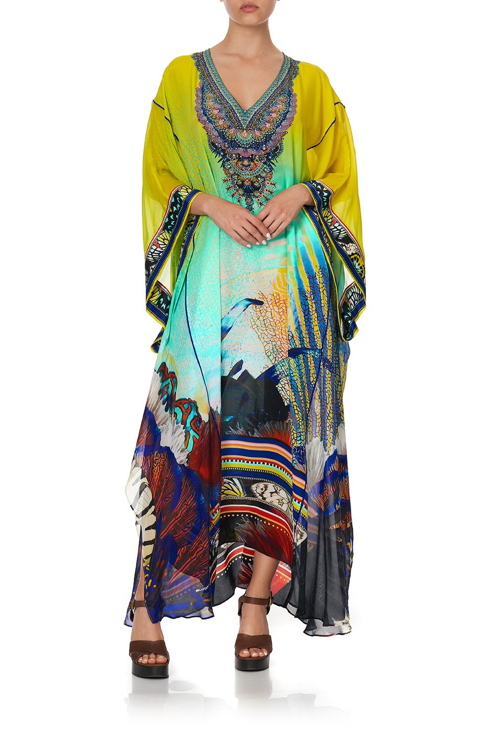 KAFTAN WITH SHEER SLEEVE SOUTHERN MERMAID