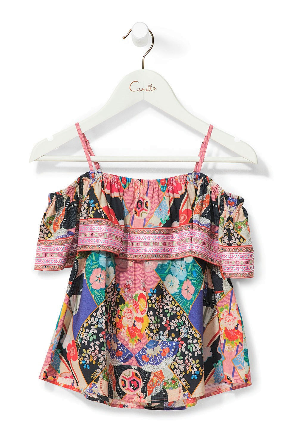 CAMILLA POSTCARDS FROM MARS KIDS RUFFLE TOP W TRIM