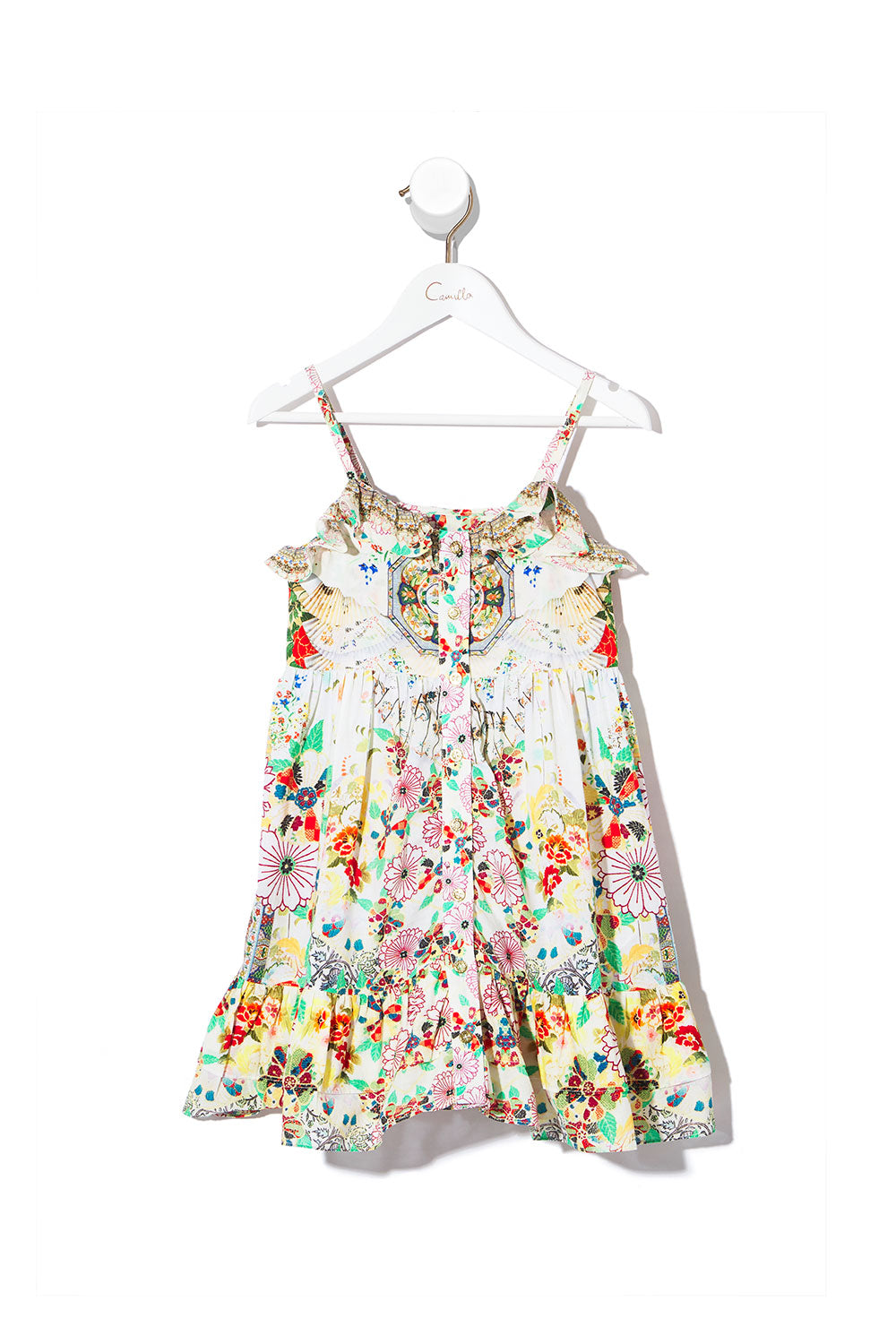 KIDS' BUTTON THROUGH FRILL DRESS TIME AFTER TIME