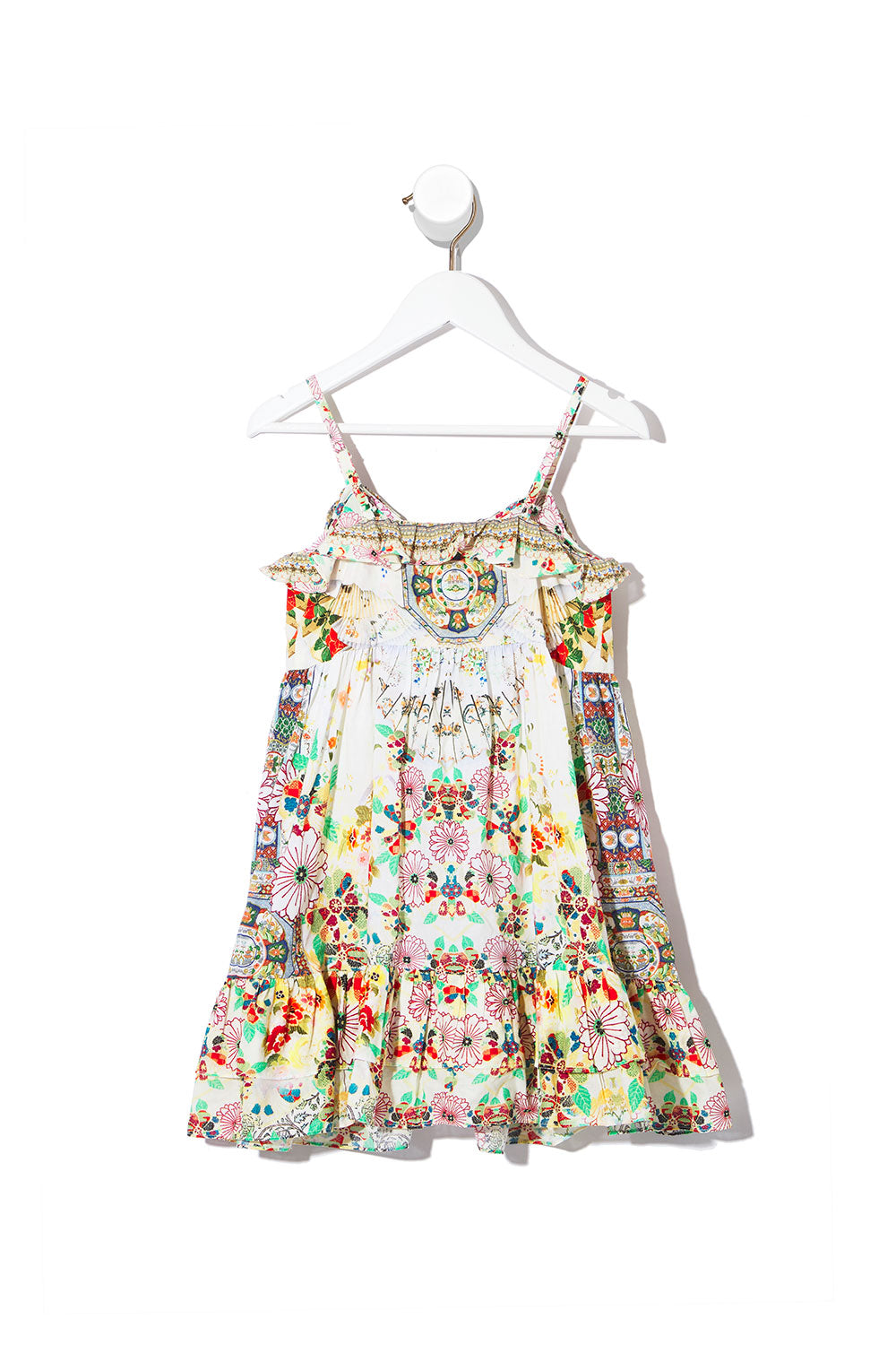 KIDS' BUTTON THROUGH FRILL DRESS TIME AFTER TIME