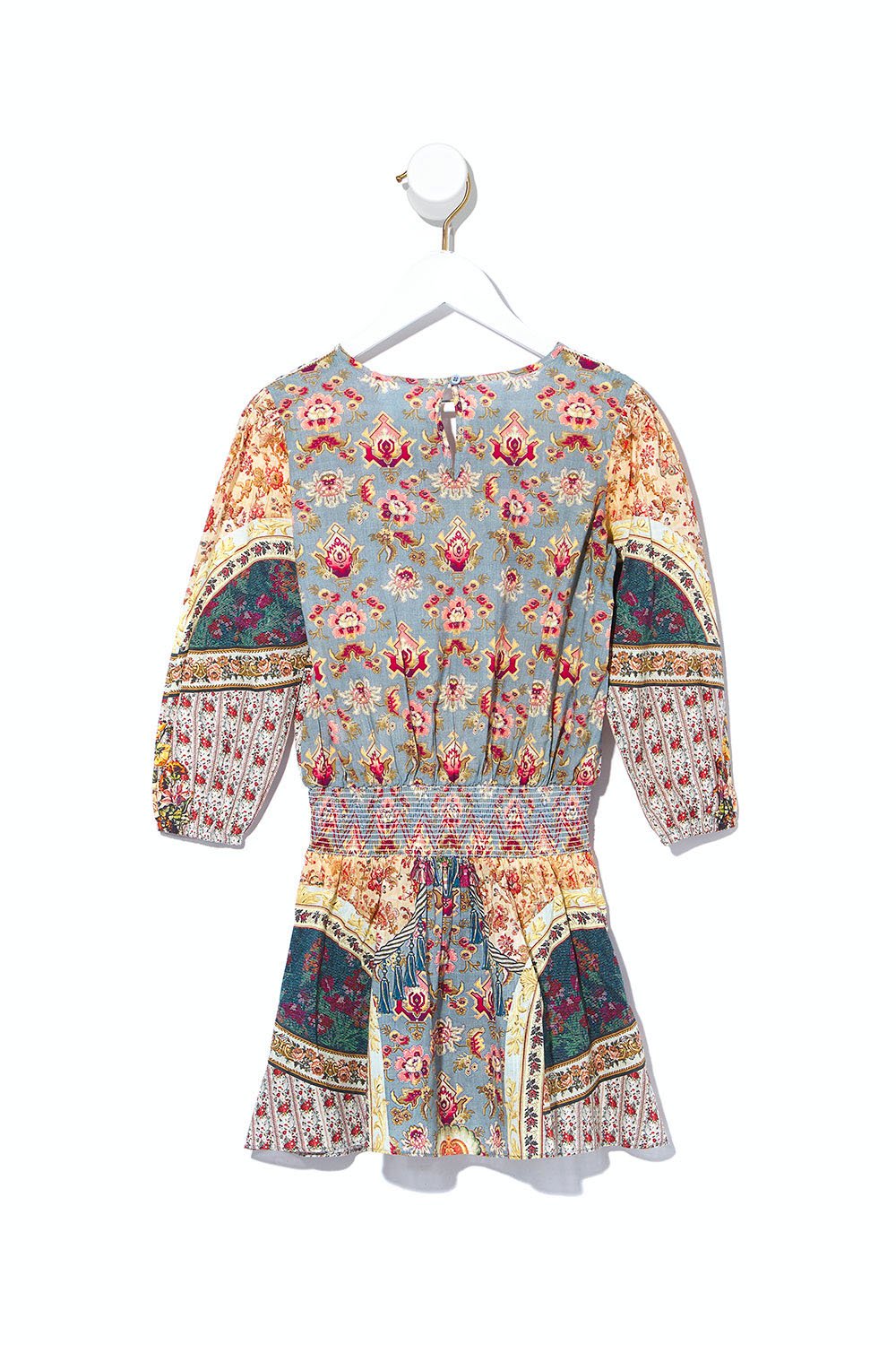 KIDS RELAXED SHIRRED WAIST DRESS JEANNE QUEEN