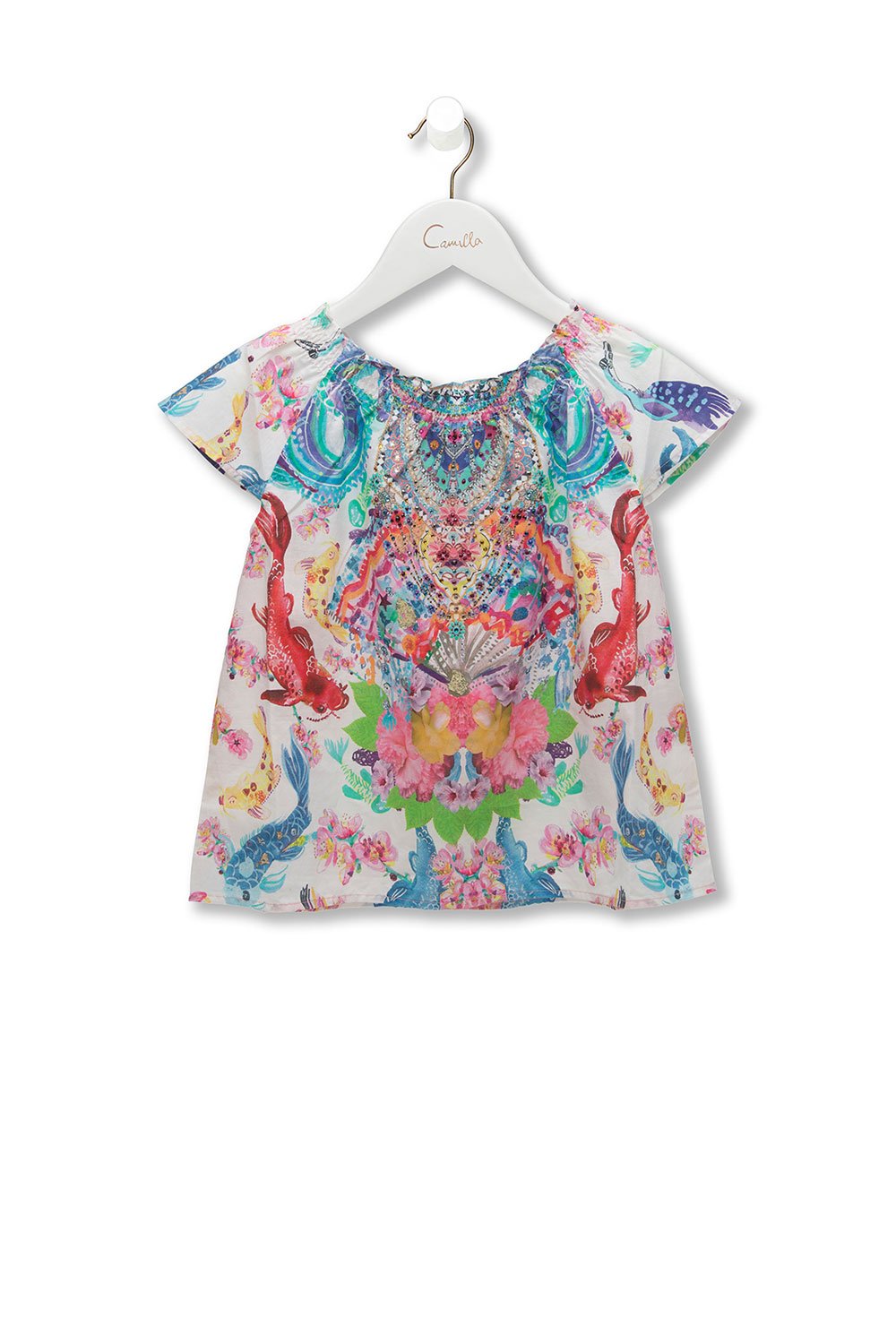 KIDS' SHIRRED NECK TOP DRAGON DIVINITY