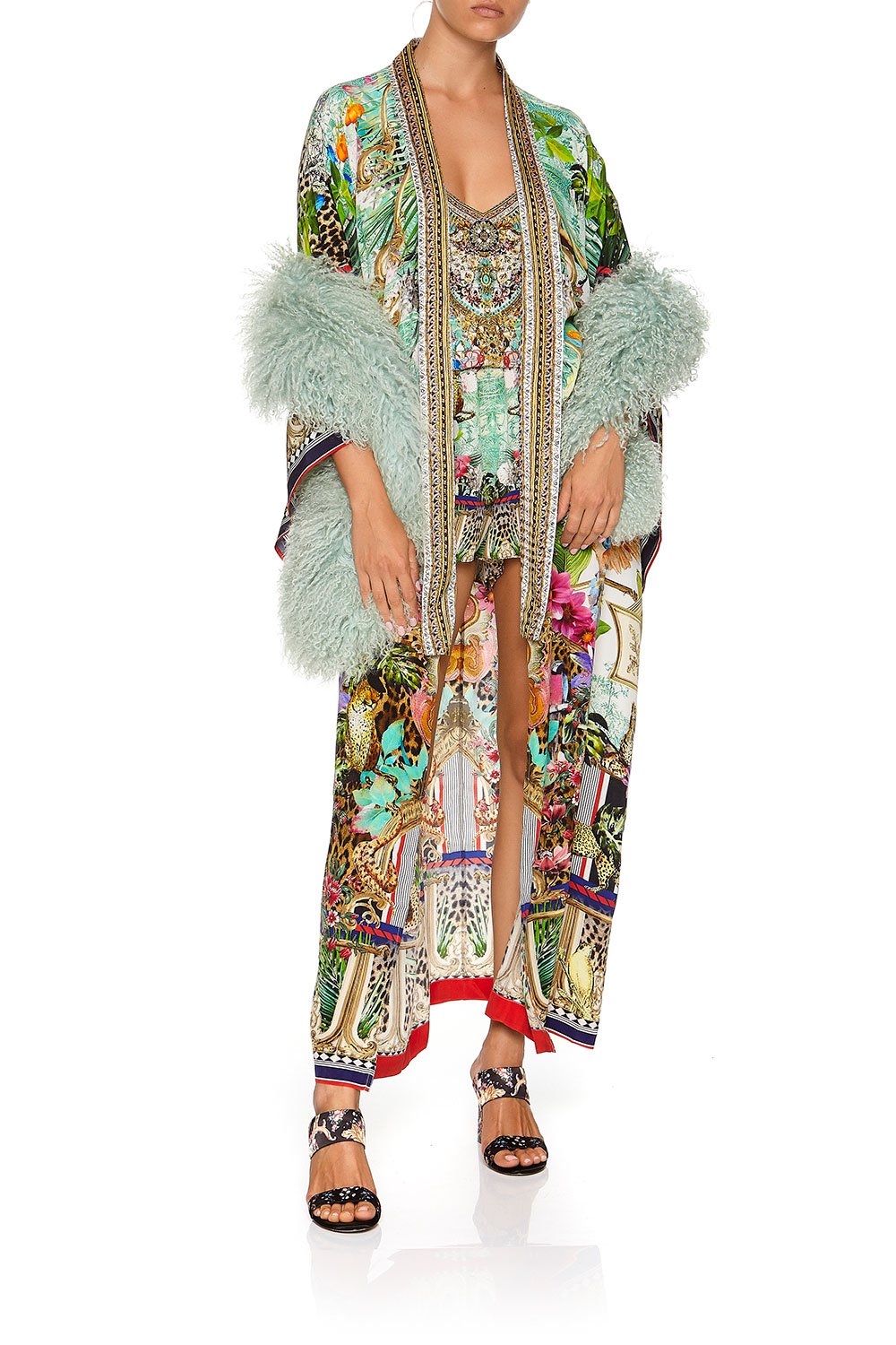 CAMILLA KIMONO COAT CHAMPAGNE COAST