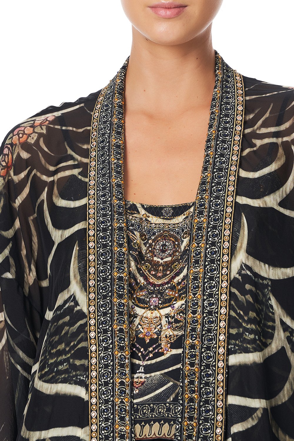 KIMONO COAT UNDER A FULL MOON