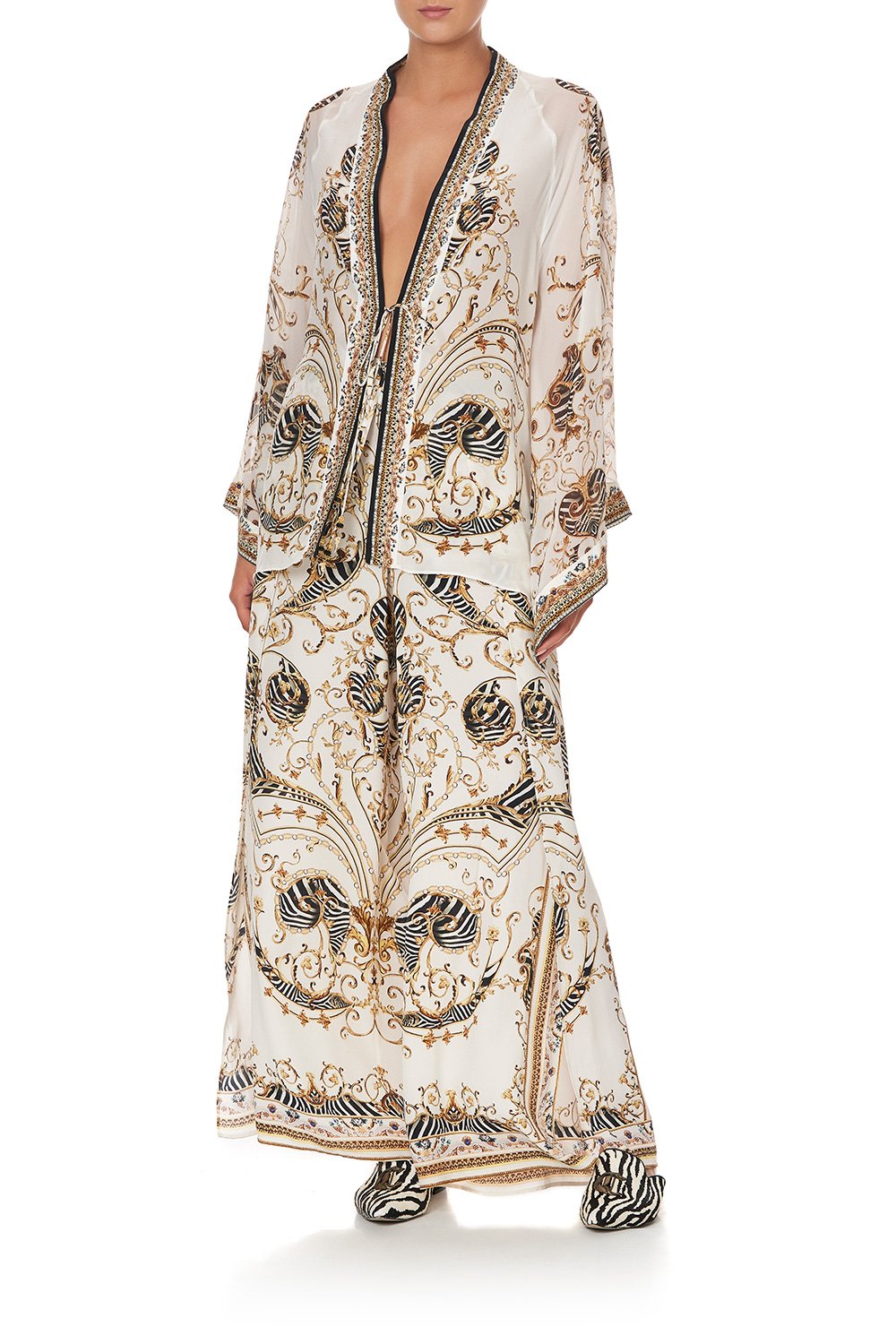 KIMONO LAYER WITH TIE NIGHT WAITING FOR DAY