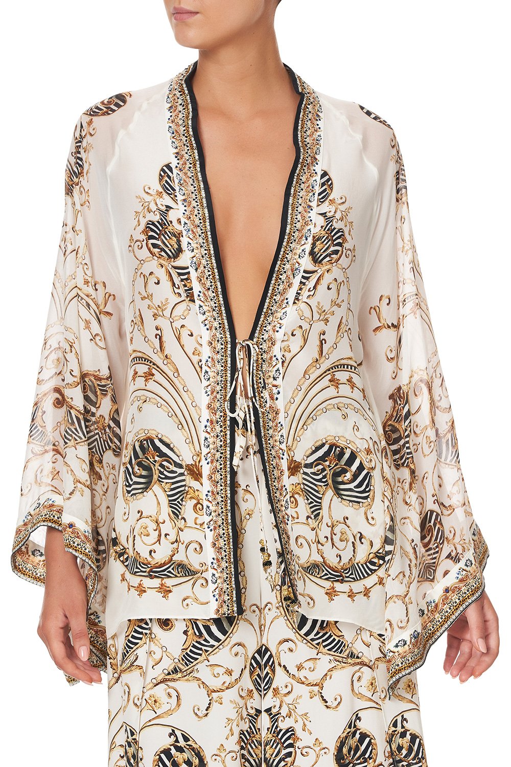 KIMONO LAYER WITH TIE NIGHT WAITING FOR DAY