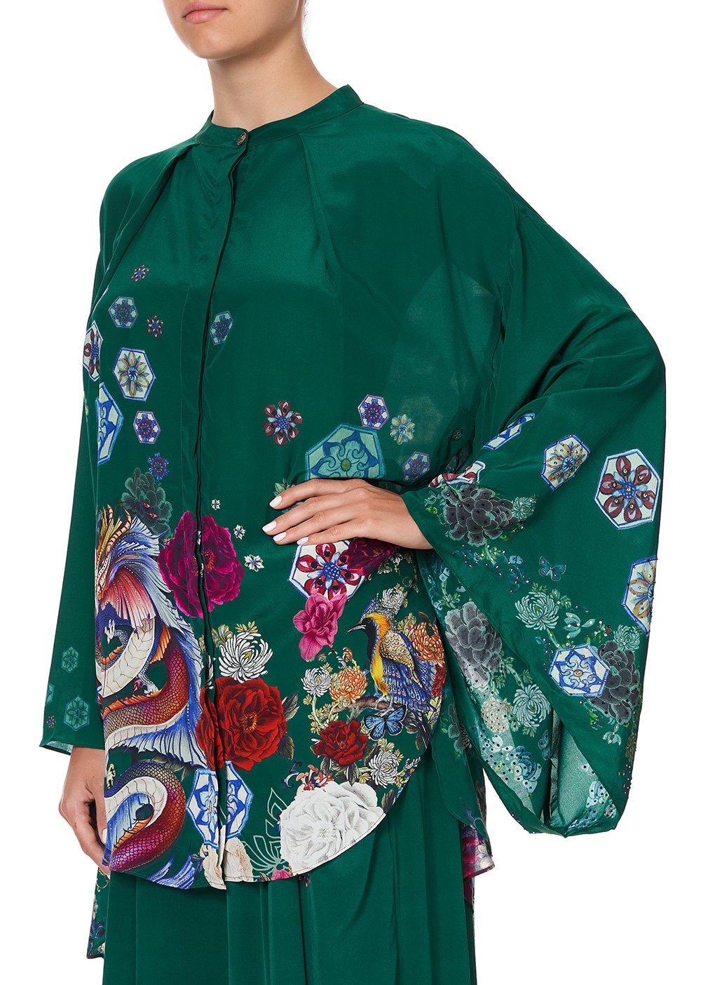 KIMONO SLEEVE BLOUSE EMERALD'S ORBIT