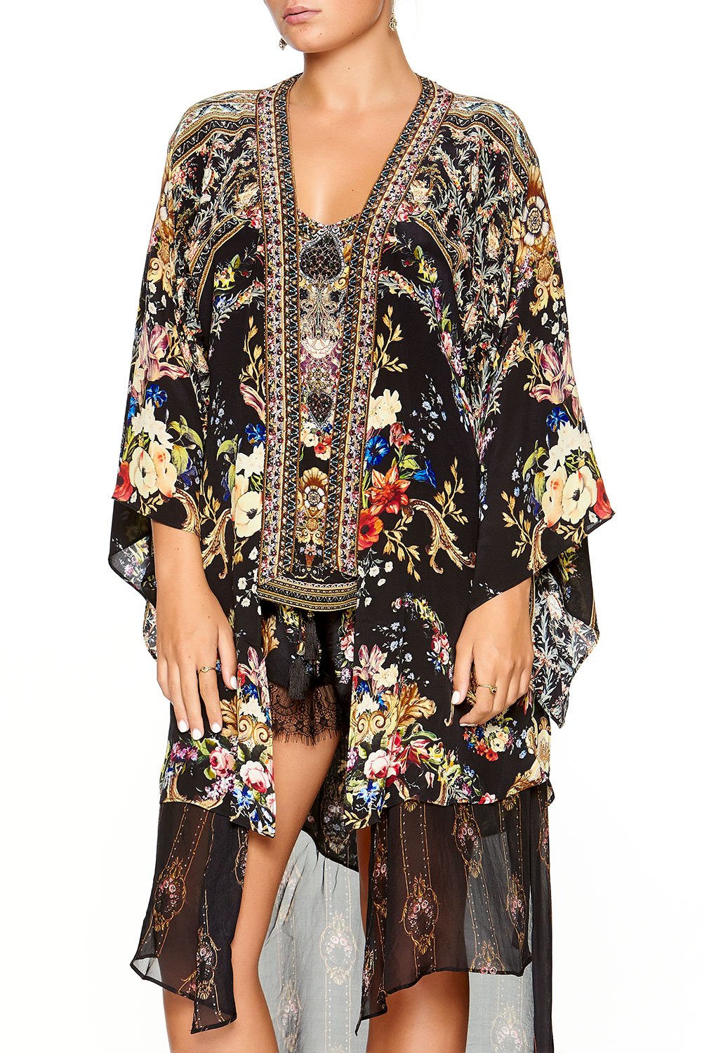 KIMONO WITH LONG UNDERLAY FRIEND IN FLORA