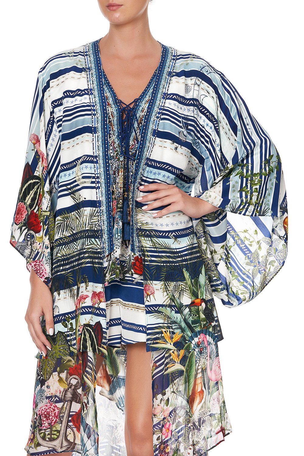 KIMONO WITH LONG UNDERLAYER SOLIS HEART