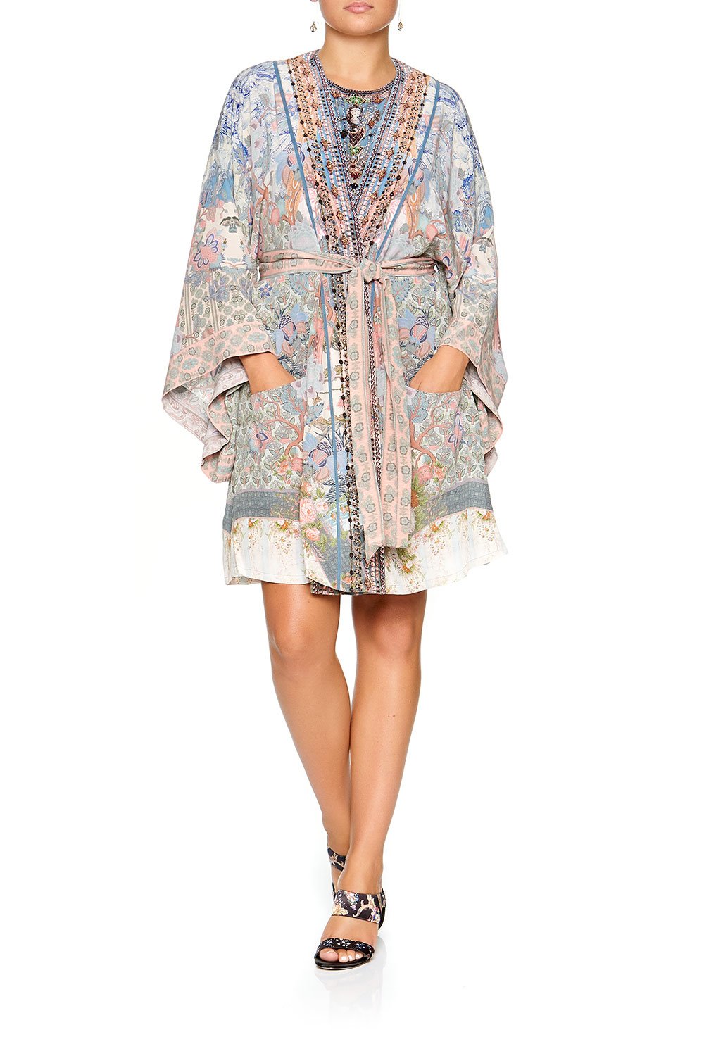 CAMILLA KIMONO WITH TIE BELT BLANCHES BLESSING