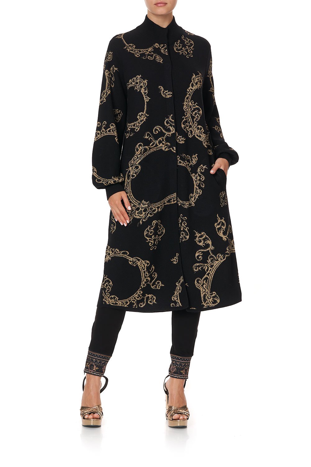 KNIT A-LINE COAT MIRROR MIRROR