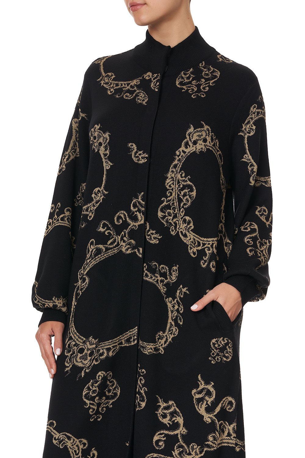 KNIT A-LINE COAT MIRROR MIRROR