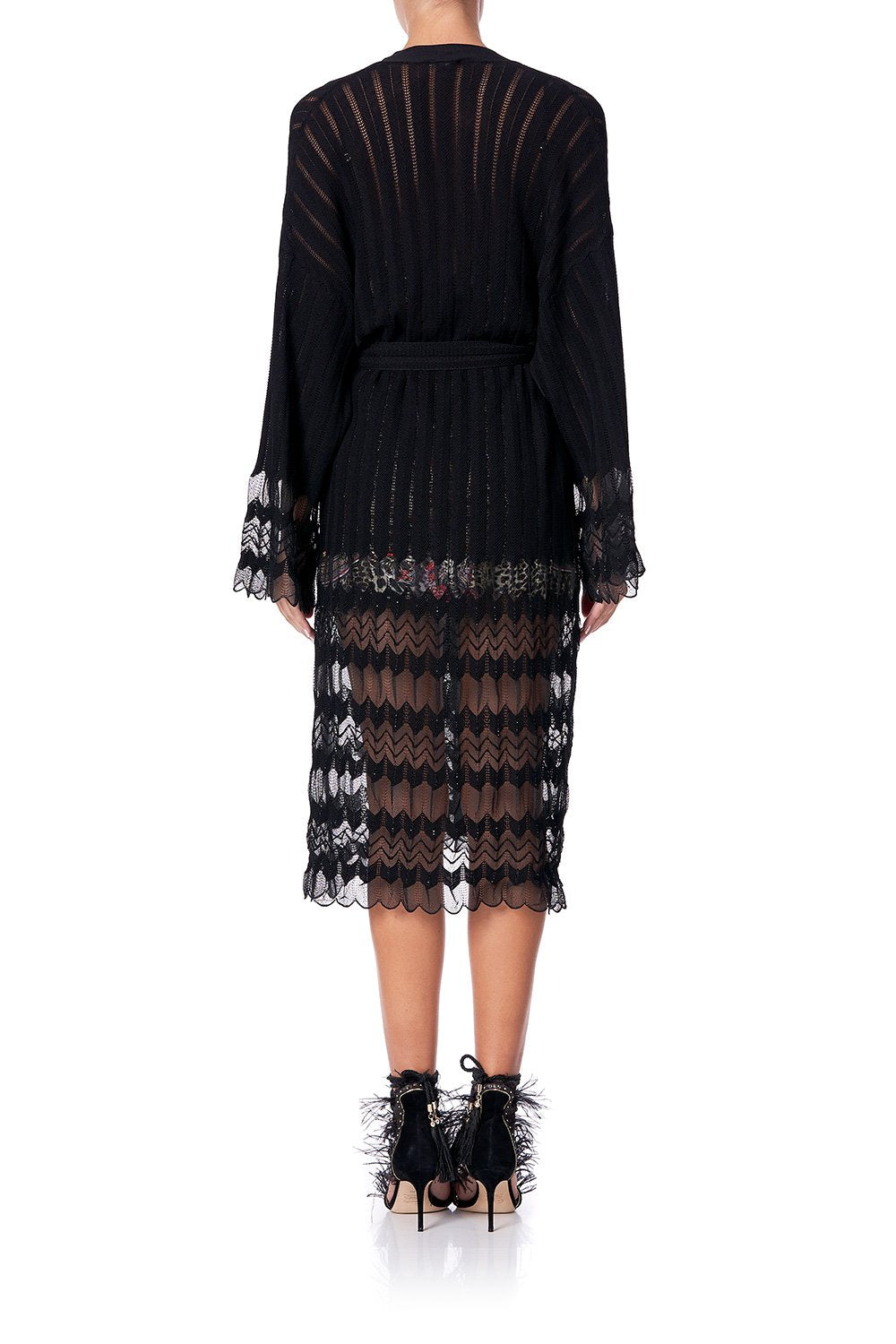 CAMILLA KNITTED LACE CARDIGAN MARAIS AT MIDNIGHT