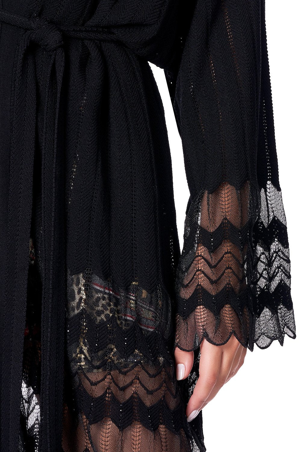 CAMILLA KNITTED LACE CARDIGAN MARAIS AT MIDNIGHT