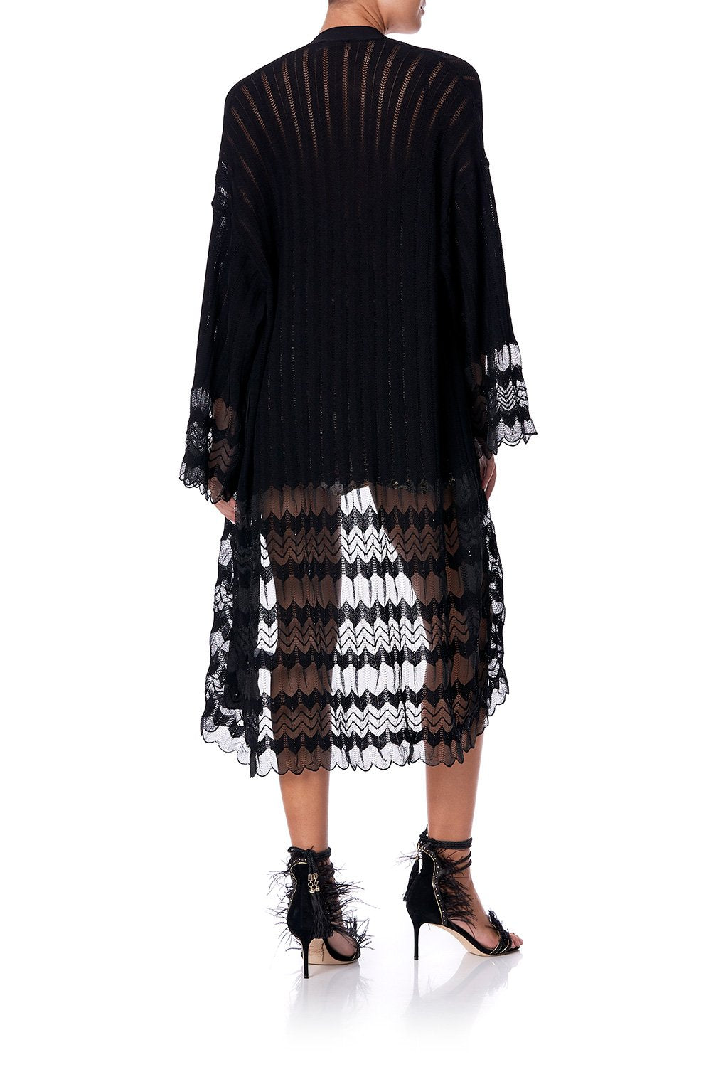 CAMILLA KNITTED LACE CARDIGAN MARAIS AT MIDNIGHT