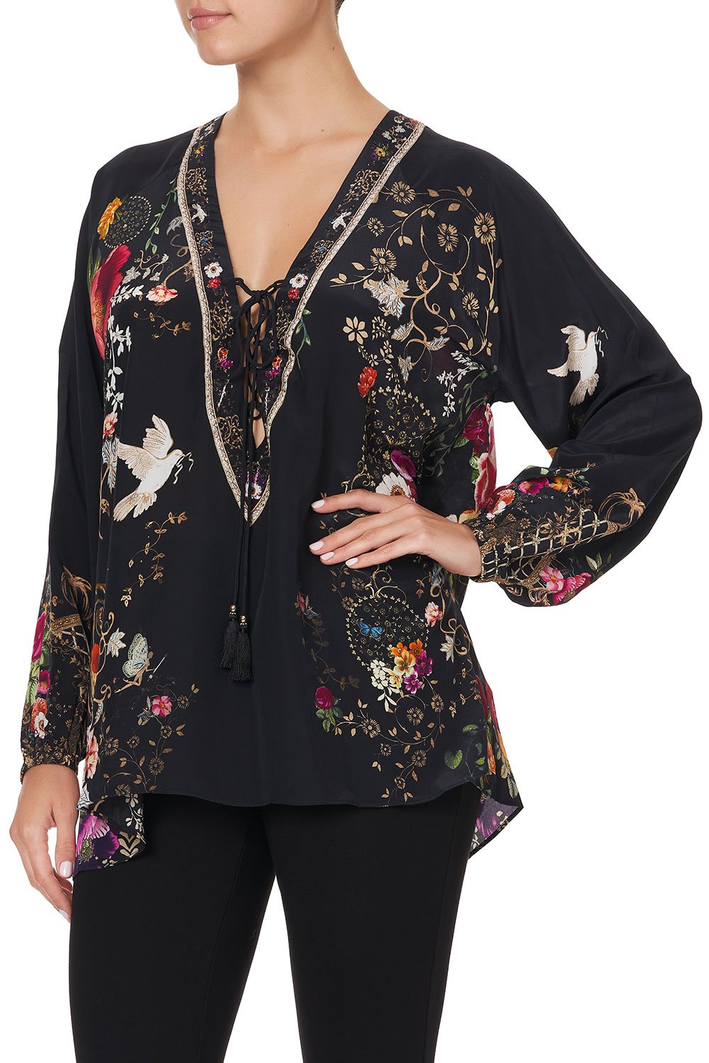 LACE UP BLOUSE MIRROR MIRROR