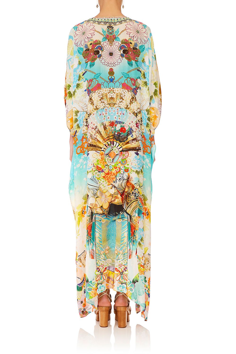 CAMILLA RETROS RAINBOW LACE UP KAFTAN