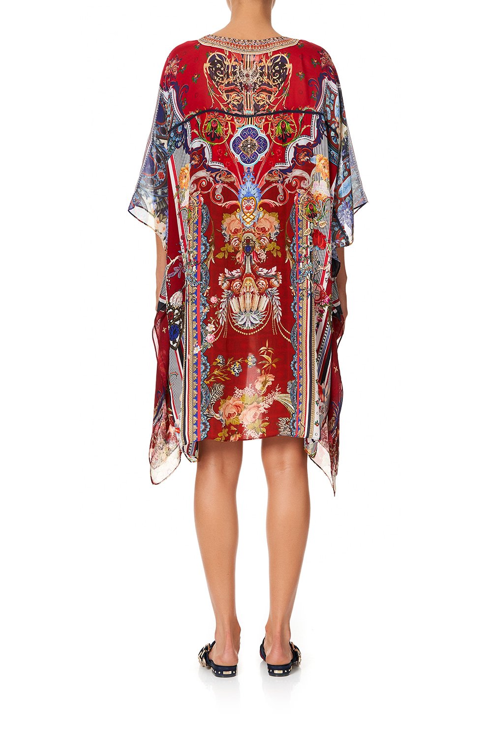 CAMILLA LACE UP KAFTAN WITH INSERT TRIM COSTUME PARTY