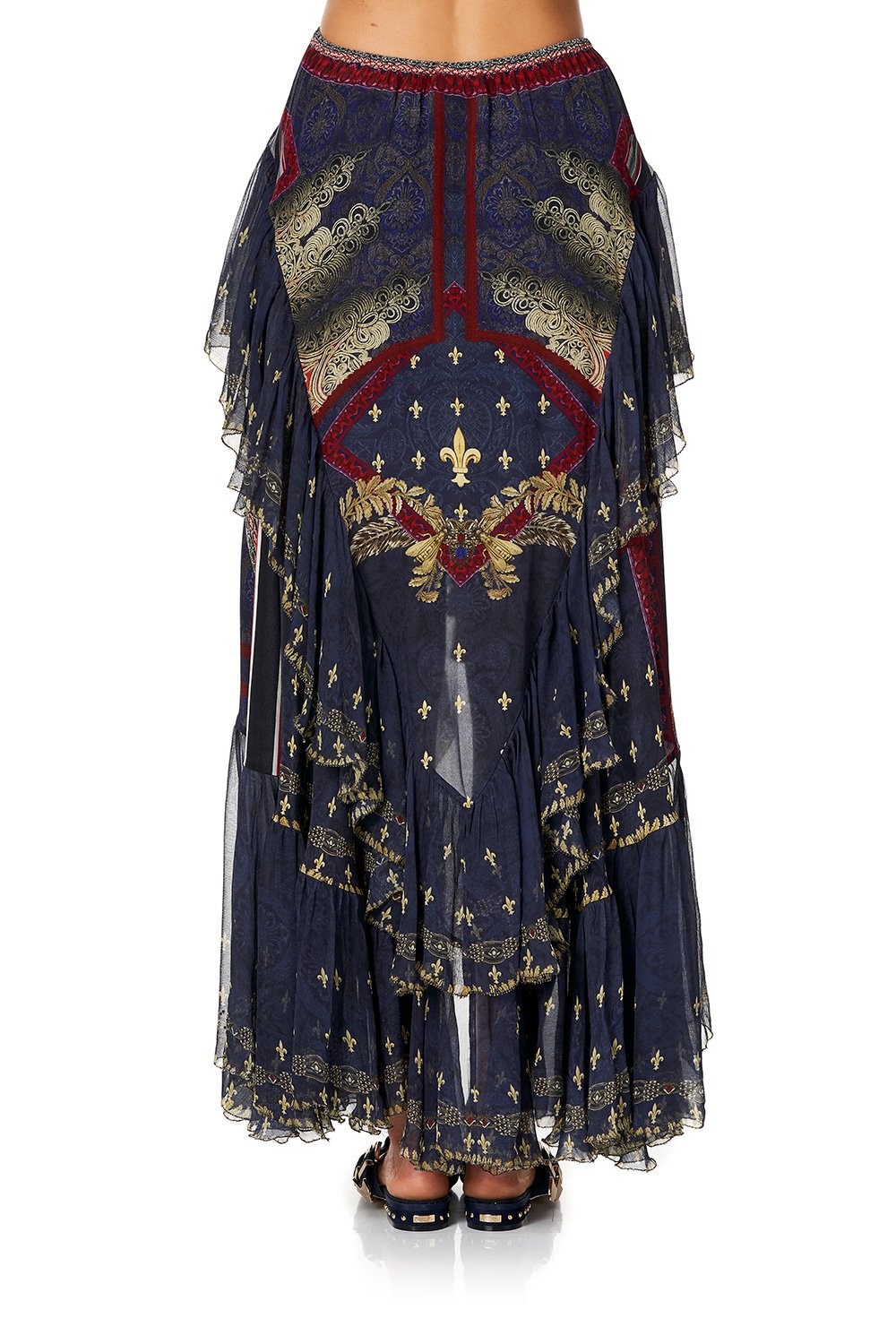 MAXI SKIRT WITH DOUBLE FRILL THIS CHARMING WOMAN