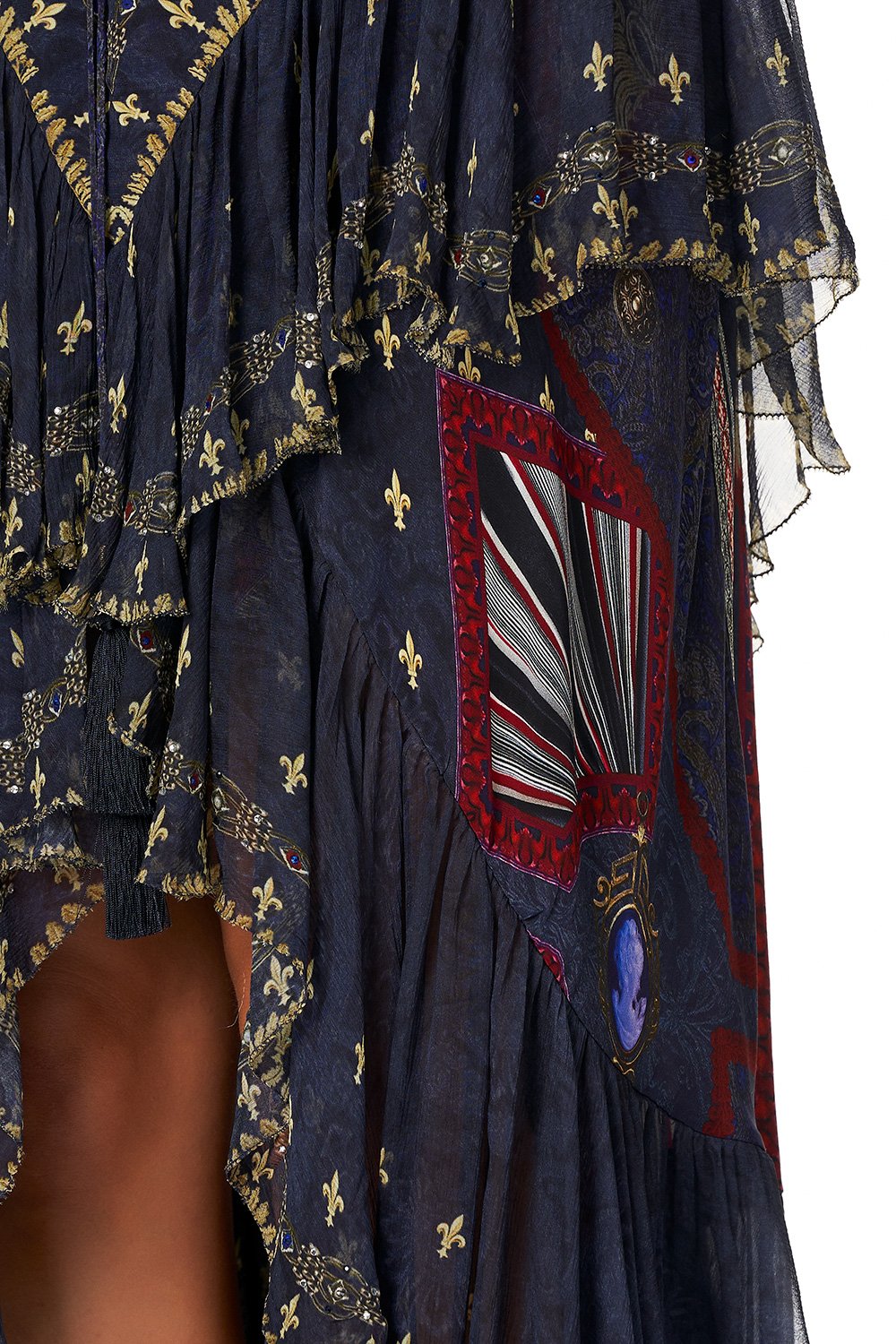 MAXI SKIRT WITH DOUBLE FRILL THIS CHARMING WOMAN