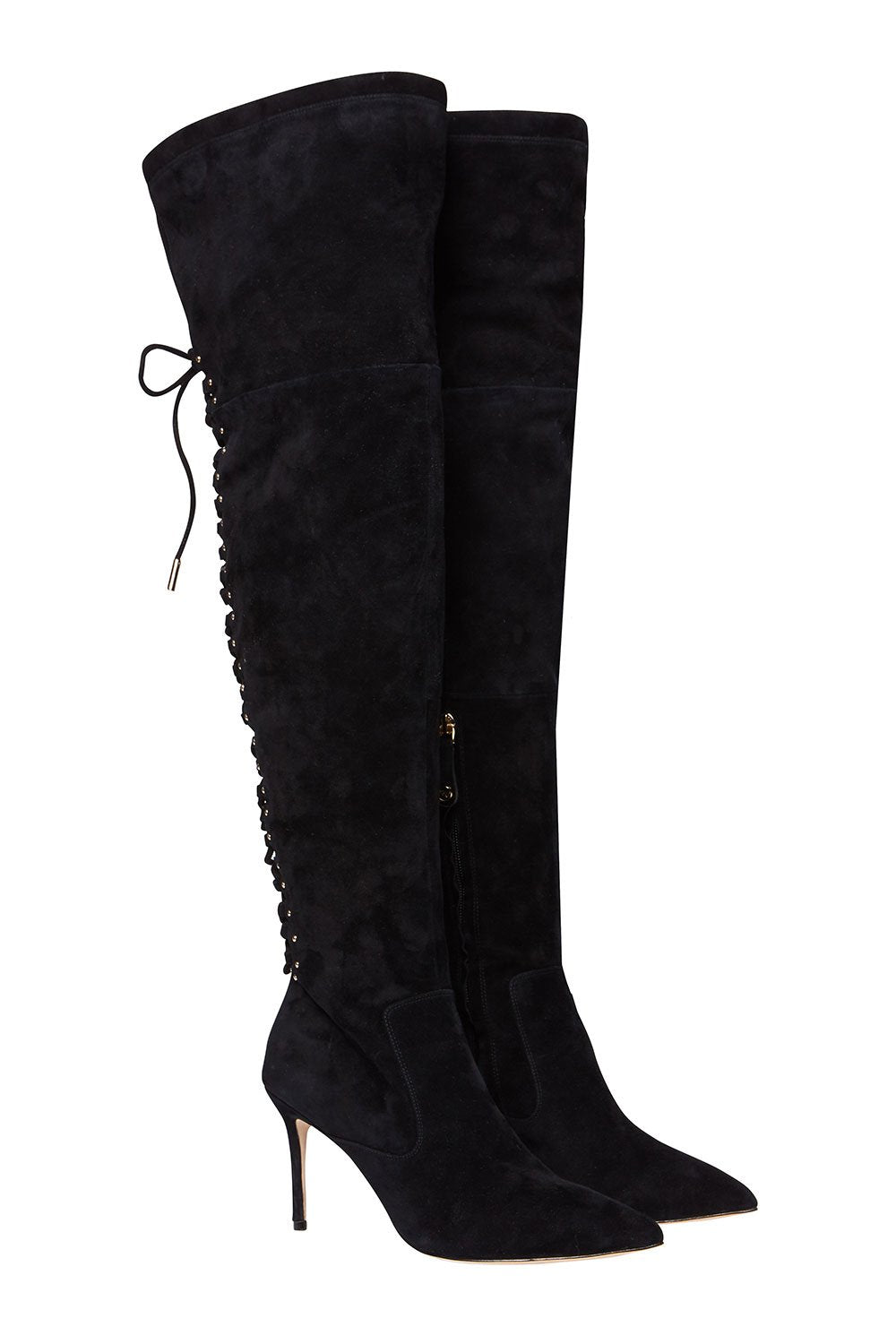 CAMILLA LACED THIGH HIGH BOOT BLACK CONTEMPOARY