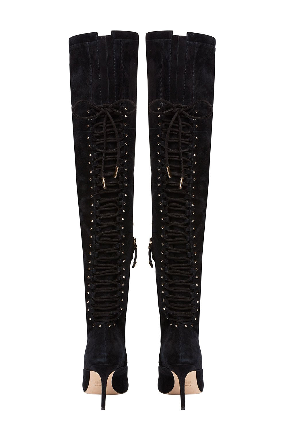 CAMILLA LACED THIGH HIGH BOOT BLACK CONTEMPOARY
